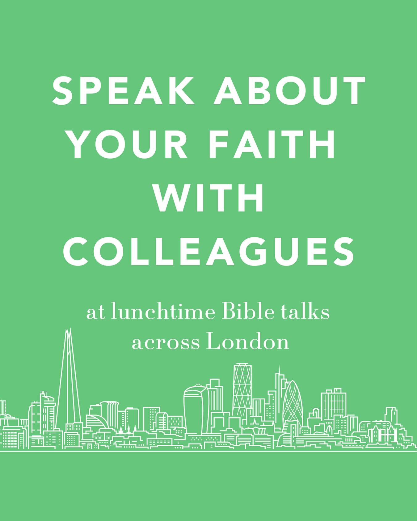 The Gospel at Work network of lunchtime talks are designed to give you something to say as you go back to your office.
Lots of our lunchtime talk members share how the Talks give them a natural opportunity to share something concrete about what they believe, as they speak about what they heard from the Bible over lunch.
This means even if colleagues arenāt keen to come along with you, the Talks can prompt meaningful conversations about what you believe in your office.
#lunchbreak #bible #evangelism #christianity #faithatwork #gospelatwork #jesus #london