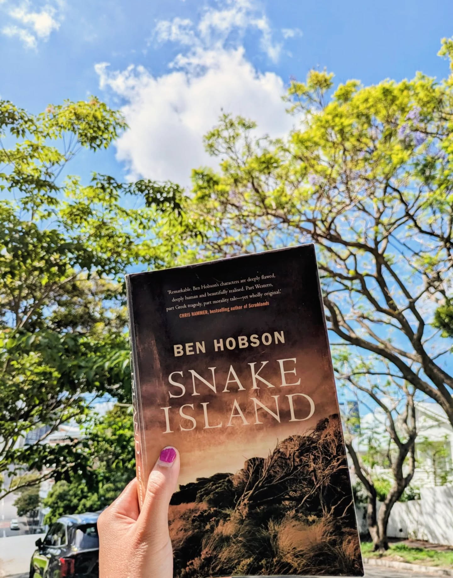 Toxic trait of mine since-becoming-a-parent, number 312: reading books then losing them, so forgetting what I thought about them and then struggling to remember my opinion, and toxic trait of mine since-becoming-a-parent number 313: losing a book while reading it so starting another one, then rediscovering the first one, going back to it but needing to remind myself who everyone is ..... I exhaust myself 🫠
I read this Aussie-authored book monnnnnths ago, after meeting its author, @benhobson213 at a Brissy library. I then lost the book somewhere in the house.... And only just found it and returned it to the library, to (sadly) a fine of five bucks. Whoops.
What I DO recall is that it was an absolute page turner and I do recall I enjoyed it, and also that it felt like a completely alien version of Australia to me, in terms of the terrain and the social backgrounds of the characters, which I do enjoy. It feels like travelling without actually moving. In some ways it reminded me of novels about dusty deep south America, which I guess is also reflected on the cover, that dusty and barren yet intriguing setting. The characters were complex, messy and human which I always appreciate, and it was a good escape for the duration of the tale.
I am currently nearing the end of #thursdaymurderclub, after losing it for a couple of days , nobody tell me whodunnit cos I'm not quiuuute there yet! I also discovered my started-but-unfinished copy of #longbourn under the bed so I shall be finishing that one (hoping I don't need to start it all over again to remind myself what is happening...😭)
#australianauthors
#libraries #bnelibraries
#benhobson #snakeisland #igreaders #igbook #bookworm #bookreviews #justread