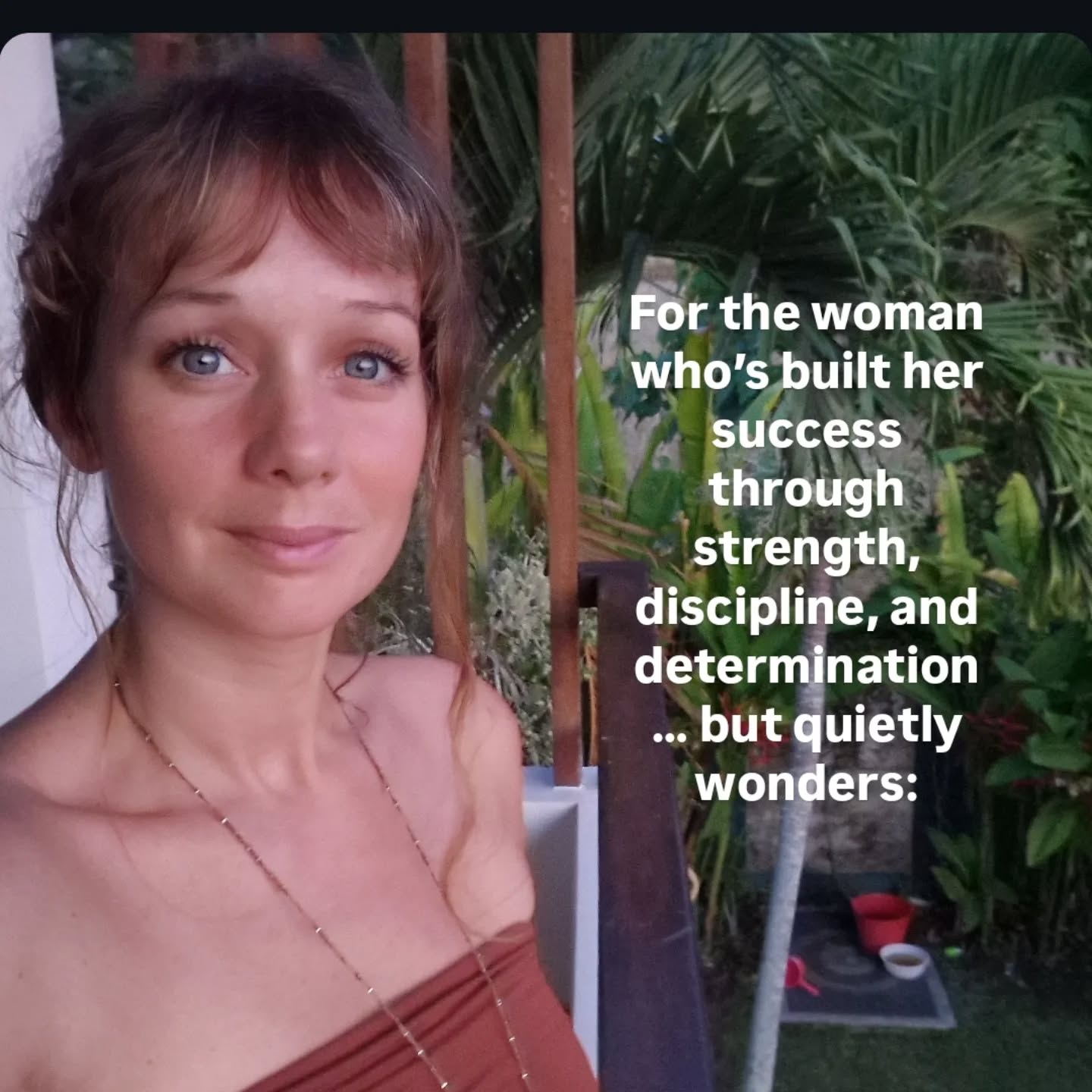 For the woman who is tired of holding it all.
Who longs to unravel the stress and feel in her unique rhythm each day as she dances through life.
It's not that being in your masculine energy is bad.
Both your masculine and feminine energies are essential, powerful & effective.
I see it as a daily dance between the two - listening to my body and intuition to guide me.
It's the wounded masculine within us that needs healing.
When you heal masculine wounding within, it becomes your ally - the stable foundation your feminine needs to rise fully.
You don’t need to abandon your drive. You don't need to be in your feminine all the time.
You just need to rebuild safety with your inner masculine - the part of you that gets things done - so your feminine can finally trust, rest, and rise.
Now, if I overcommit or push too hard, my body tells me immediately e.g my right shoulder rises and I pause, tune in, and realign.
But when we’re rushing, busy, or heavy, we lose these signals trying to guide us.
That’s when imbalance grows.
Here are 3 simple ways to step out of unhealthy masculine overdrive today:
1️⃣ Pause and check in with your body - notice tension, breath, and energy. Breathe, dance, stretch to release any stress & holding.
2️⃣ Say no to one thing that isn’t fully aligned with your priorities/what your body is telling you no.
3️⃣ Give yourself 10 minutes of fully unstructured time -no goals, no tasks, just being.
if you want to go deeper, DM CLEAR for more info on how to get to the root of any patterns and learn how to listen to your body & intuition so your inner masculine and feminine can come into harmony.
💗
What's your relationship like with your inner masculine? Do you relate to any of the above?✨