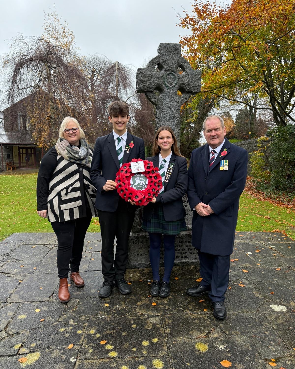 As is customary, our Heads of School, alongside Headmaster Mr George Vance, lay a wreath of remembrance following our annual Remembrance Service at Holy Trinity Church, Glencraig.