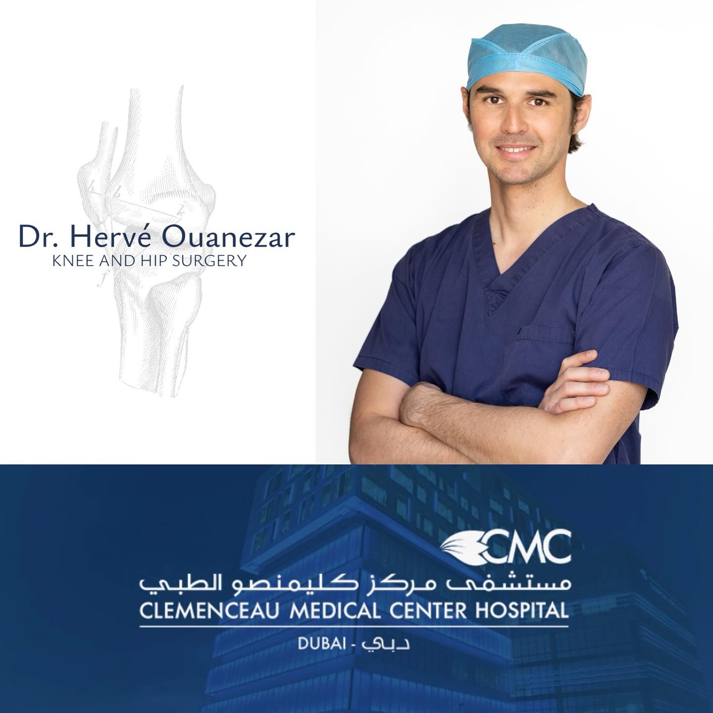 Very happy to start my practice at CMC Dubai — now available for consultations. Knee & Hip