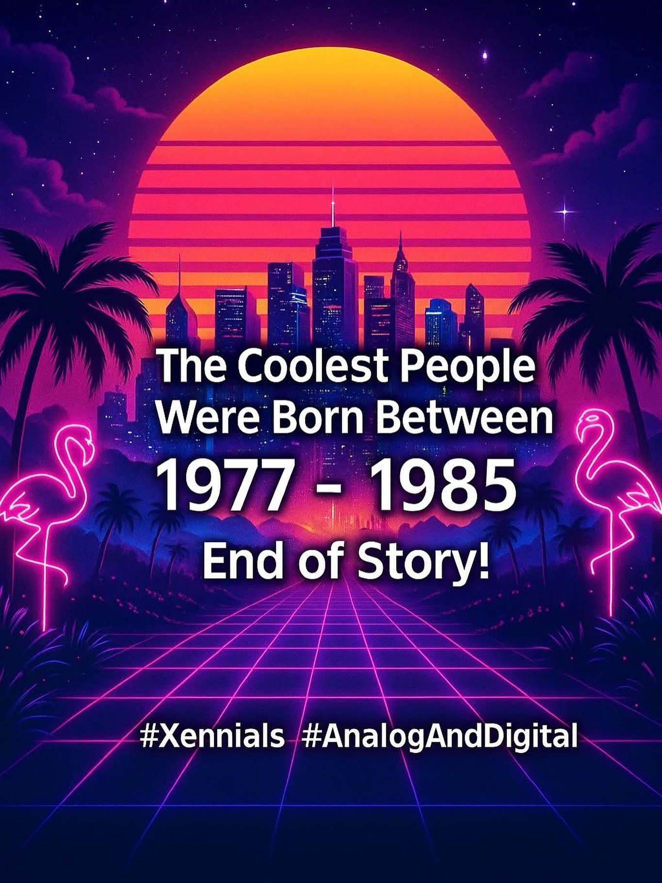 🌅 Xennials: The Analog–Digital Hybrids 🌌
We grew up rewinding cassette tapes and installing AOL from a stack of CDs.
We rode our bikes until the streetlights came on…
…and then stayed up till 2 AM on dial-up chatting with someone across the world. 👾
Raised by Gen X toughness.
Launched into the digital frontier with the Millennials.
Stuck right in the neon-lit sweet spot.
We’re fluent in both worlds:
Analog patience 🎞️ + Digital innovation 💻
Others talk smack.
We just adapt.
Because we were programmed for the in-between —
the mixtape and the modem connection,
the Walkman and the wifi.
We’re the micro-generation that can navigate chaos,
decode change, and transform it into something iconic.
✨ Built on grit. Powered by nostalgia. Ready for the future.
Are you one? Drop a comment below with your birth year!
#Xennials #AnalogAndDigital #RetroFaith #VintageFuture #SynthwaveSoul #NeonNostalgia