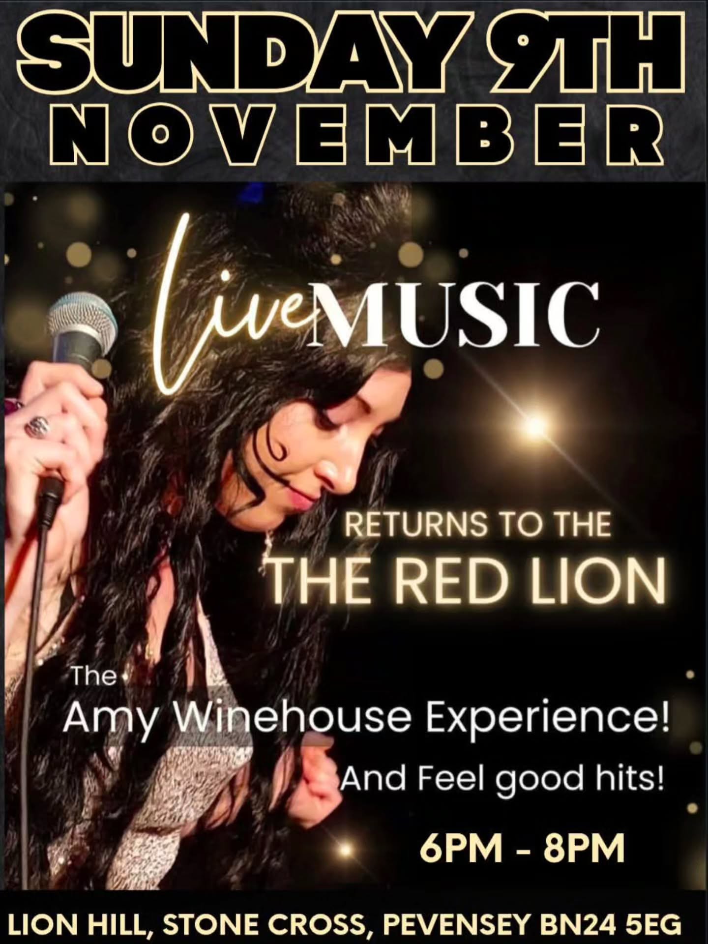 Don't forget our live music every Sunday evening 🤩
Tonight Amy Winehouse tribute 🤩
#livemusic #liveband #sunday #sundayroast #sundayfunday #sundaylivemusic