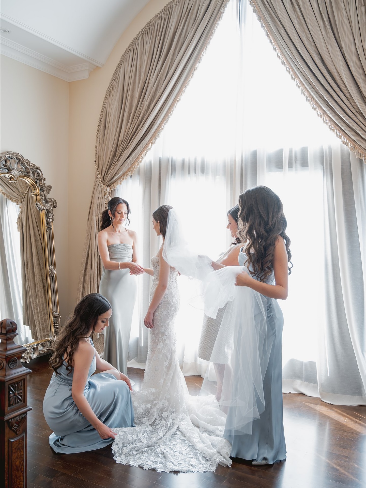 Surrounded by so much love 💕
Photography & Cinematography: @sollisstudio
Wedding Planner and Decor Designer- @vanessavictoriaweddings
Day of Coordination- @renata__rollins
Floral & Decor - @wildtheoryfloral
Hair and Makeup - @kromasalon
Makeup - @makeupbymiagee
Cake- @bake.with.g
Luncheon Catering - @tobenfoodbydesign
Coffee Bar- @espressounoto
Luncheon Rentals- @element_event_solutions
Photo Booth- @photoboothto
MC, DJ, AV (for reception)
@platinumentertainmentsolution
Violinist- @yegeelee
AV (for luncheon)- @bbblancweddings
Security- @ultimate_security_services
Furniture Rentals- @detailzfurniturerentals
Dance Floor Vinyl- @prestigegraphicsvaughan
Head Table Backdrop- @etherealcreators
Custom Paper Flowers- @tsemko_decor
Tabletop Rentals- @tabletalesinc
Tent- @special_event_rentals
Draping- @mickiandalaneventdraping
Vinyl Printing- @eventgraffiti
Wedding Stationery- @polkadotpapershop
Seating Chart Wall- @decorandfiesta
Transportation- @luxurycoach
Venue- @coppercreekeventspace
Bride’s Dress- @powder_bride
Suits- @perluitoronto
Bridesmaids Dresses- @shonajoy
Engagement Ring- @jamesallenrings
Wedding Bands- @finchcentrejewellers
Flower Girl Dresses- @lovelystarboutique