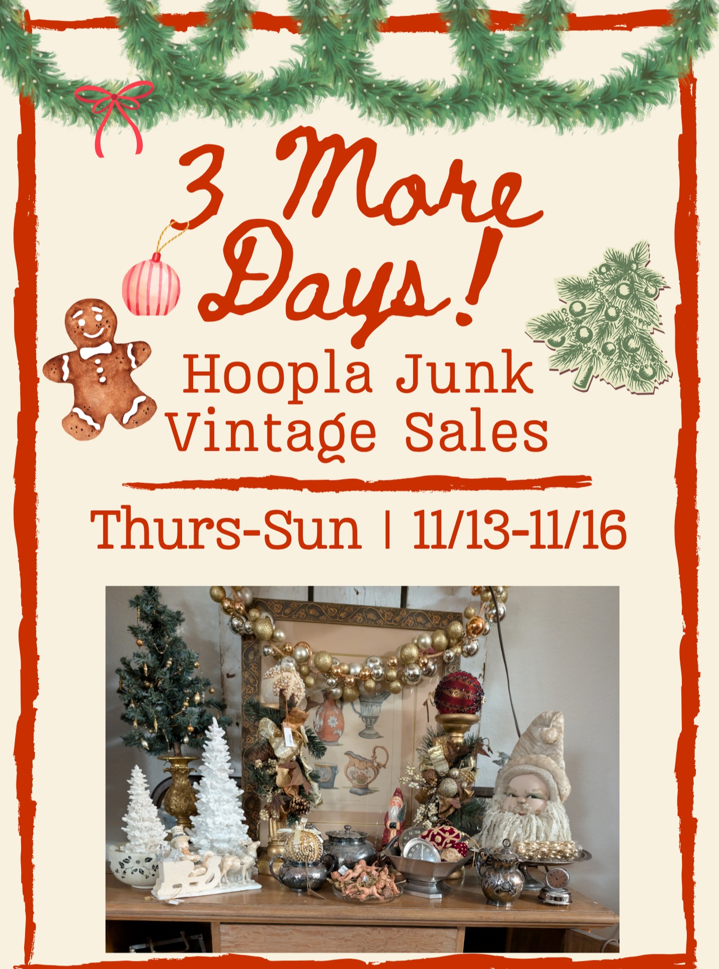 🎄Get your Jingle On -- Hoopla's 3 Days Away! See you at the shop! #redwing #redwingmn #shoplocally #visitredwing