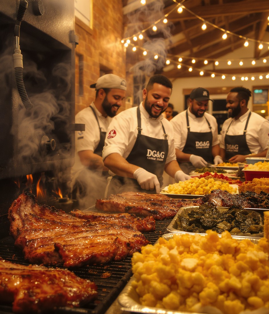 Bringing real Southern flavor + big smiles to every celebration! Ready for an unforgettable event? 🔥🍖🎉 #charlottecatering #southernwedding #ncweddings #charlotteweddings
