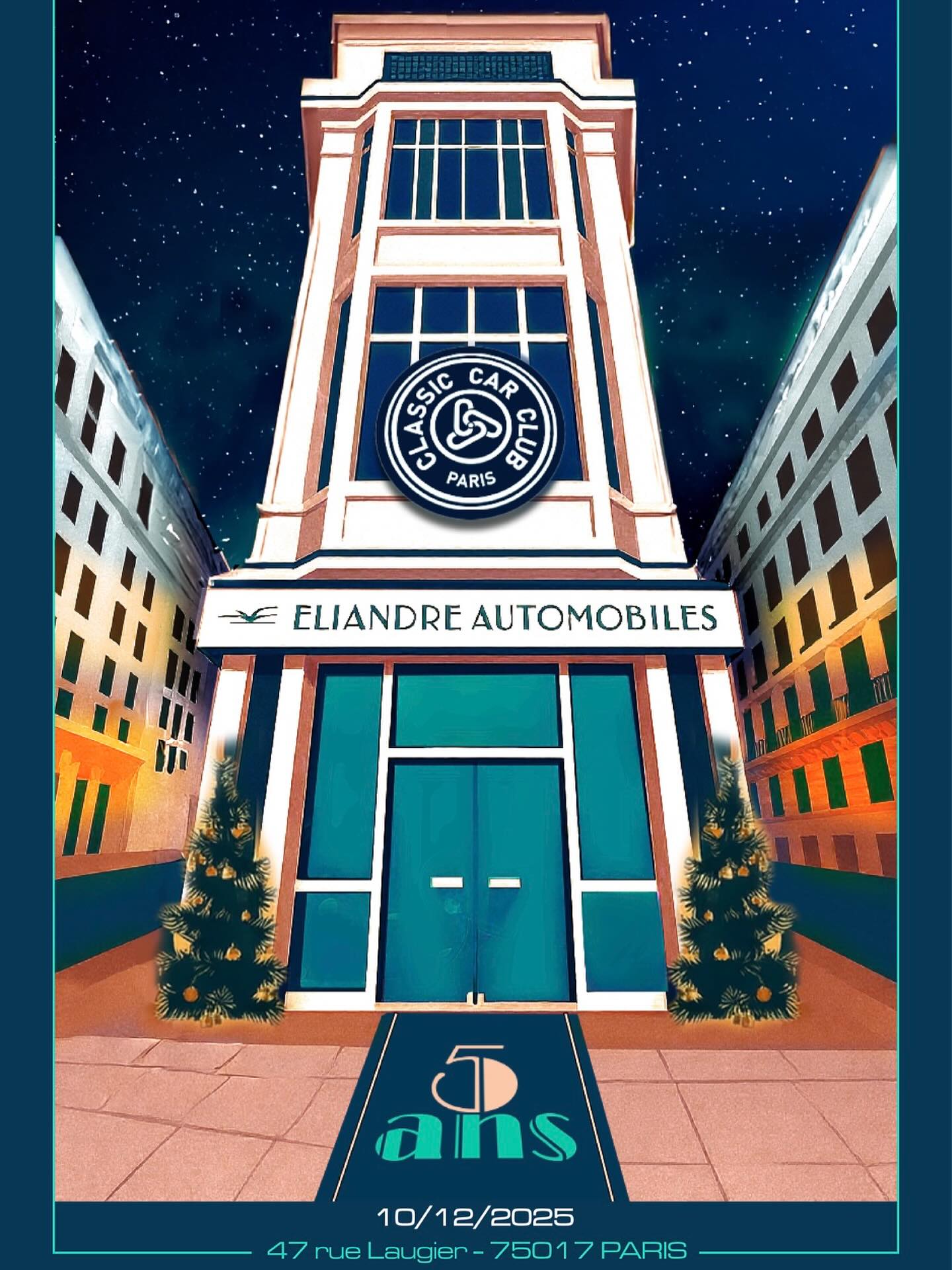Le CLASSIC CAR CLUB PARIS vous prépare une énorme soirée pour célébrer nos 5 ans et les 80 ans de notre parrain légendaire, @jean.ragnotti_officiel 🎂❤️!
Préparez-vous !
🔥 Food court
🍾 Open bar
🚗 Expo
🎁 Gift pack
🪩 After Party
🤫 ….
Et pour la première fois nous ouvrons la soirée au public (50 billets au tarif de 50€)
Réservez vite votre place (lien en bio 🫶🏻) et rejoignez-nous !
📆 10/12/25
📌 Paris 17
Nous avons déjà hâte de partager ce moment privilégié avec vous.
Merci à nos partenaires 🏁
@eliandreautomobiles
@brmchronographes
@champagnecastelnau
@shelby_gentlemancar
@tea_cerede