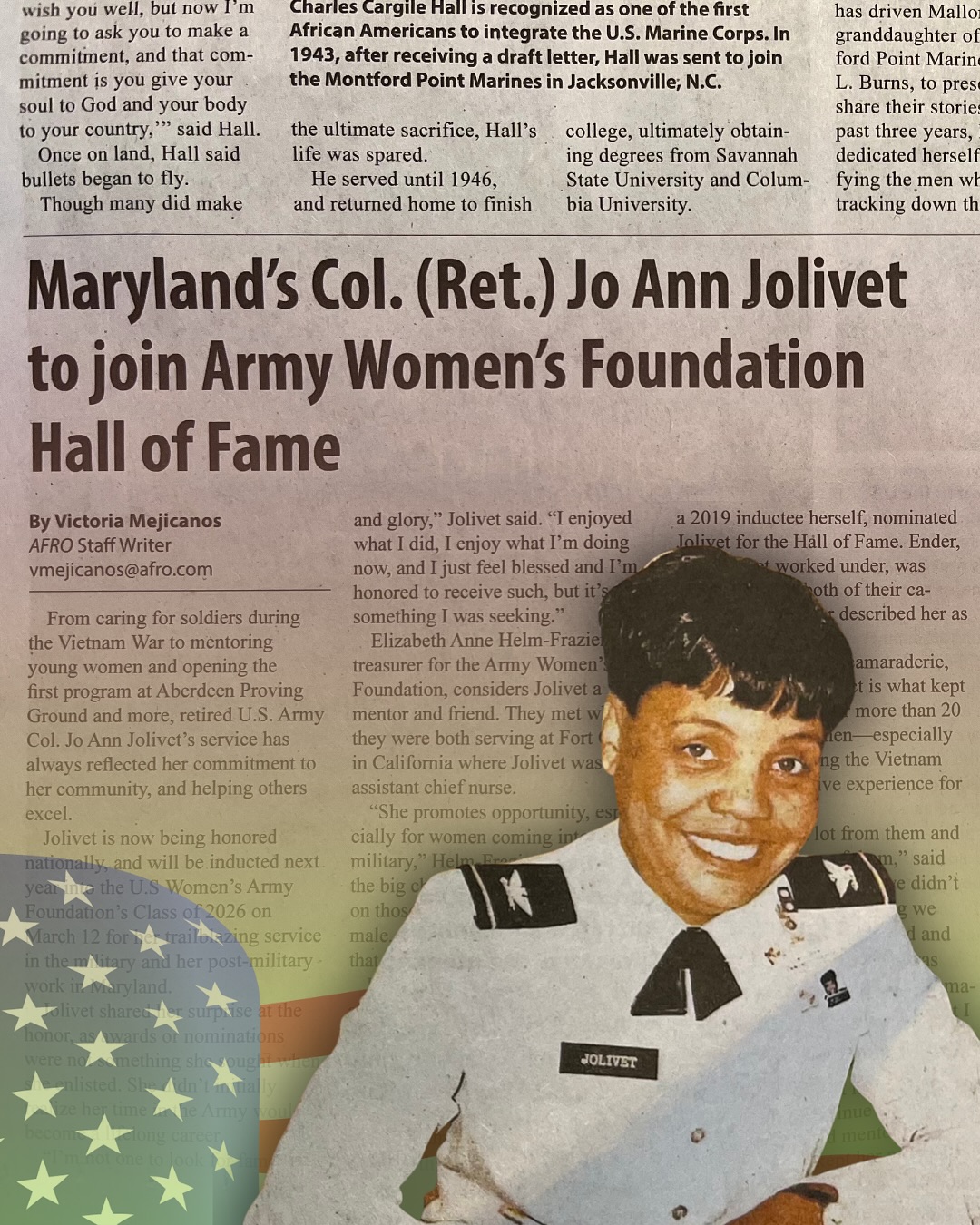 ๐๐ AKA Rho Xi Omega Salutes Our Veteran Leader ๐๐
Today we proudly honor our 4th Chapter President, Jo Ann C. Jolivet, Colonel (Retired), U.S. Army, for her dedicated service to our country and her continued commitment to leadership and service to all mankind.
She will be recognized by The AFRO at A Salute to Our Veterans โ a well-deserved honor for a woman who embodies excellence, courage, and service to all mankind.
Happy Veterans Day to all who have served and continue to serve. We are grateful for your sacrifice and strength. ๐บ๐ธ๐๐
#ServiceToAllMankind #VeteransDay #AKARXO #AKA1908 #RXO1988