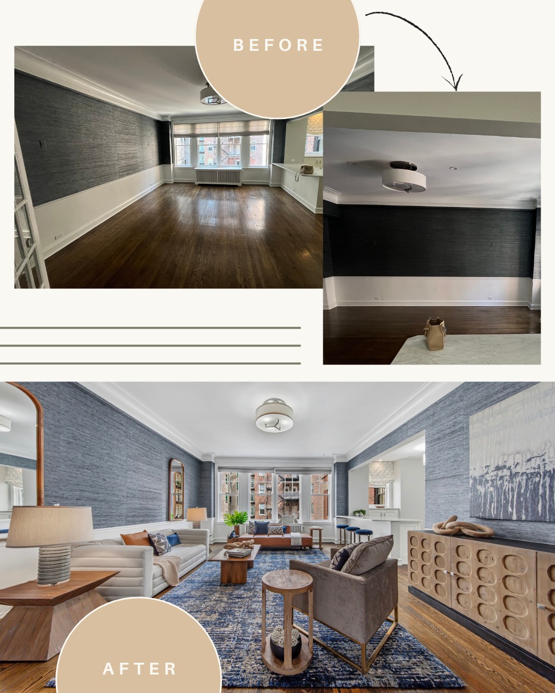 A Before + After to showcase the power of staging! Home staging is a powerful tool for sellers looking to maximize their sale. Vacant homes or homes that are cluttered can make it difficult for buyers to see the possibilities. Staging showcases a home’s full potential — it allows buyers to see how they can use each space, making the home more functional in their eyes. Staging sets your property apart and helps it sell faster and for more money!
A few recent staging stats, according to a National Association of Realtors 2025 study:
▪️ 57% of buyers' agents say having traditional physical staging vs. virtual staging was very important to their clients
▪️ 73% of buyers' agents say having photos available for their listings was very important — staged photos make listings stand out + show buyers optimal functionality!
#beforeandafter #powerofstaging #chicago #chicagorealestate #havenhomestager #chicagohomestaging #stagingworks #stagingsells #staging #homestaging