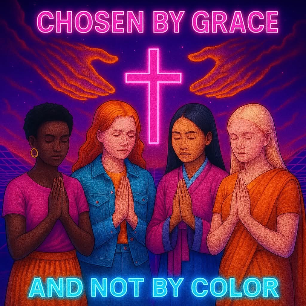 Lately, I’ve seen a lot of posts glorifying melanin levels — like we’re in some kind of Pigment Hunger Games.
Congratulations, you inherited a skin tone. What do you want, a trophy? A parade? A limited-edition trading card?
✨ Newsflash: You didn’t choose your melanin settings.
✨ None of us did.
✨ It’s not a personality trait.
Meanwhile, I don’t need the pedestal of this world.
I already have something better:
Acceptance in Christ — the ultimate VIP access.
He gave me the greatest love:
unconditional, unearned, unshakable —
even when my hair has 80s humidity and I look like a malfunctioning poodle.
I don’t need applause from strangers for traits I had zero control over.
You know what is in my control?
💖 The condition of my heart
💖 The character I choose
💖 The grace I carry
Because outward features fade. (Trust me… gravity is undefeated.)
But character? Grace? A life transformed by God? That’s eternal.
#SynthwaveTestimony #IdentityInChrist #GraceOverImage #EternalGlowUp