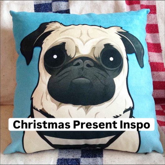 Gift someone the Pug cushion this Christmas, it’s a thoughtful gift for that pug mad friend or family member. Available to purchase on the website https://www.sketchyourpet.com/product/pug-cushion #pugcushion #christmasgiftideas #xmas2025 #puglovers #puglife #pugsofinstagram #pugs #pugillustration