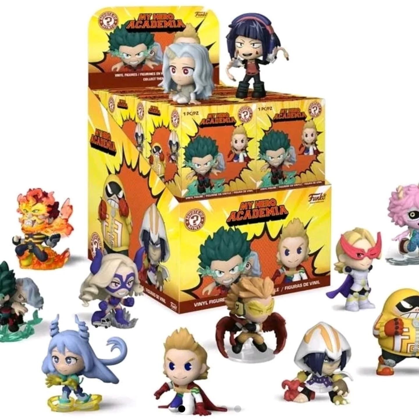 My hero academia and demon slayer mystery boxes coming back in stock today in our TT shop and website plus new stock will be added