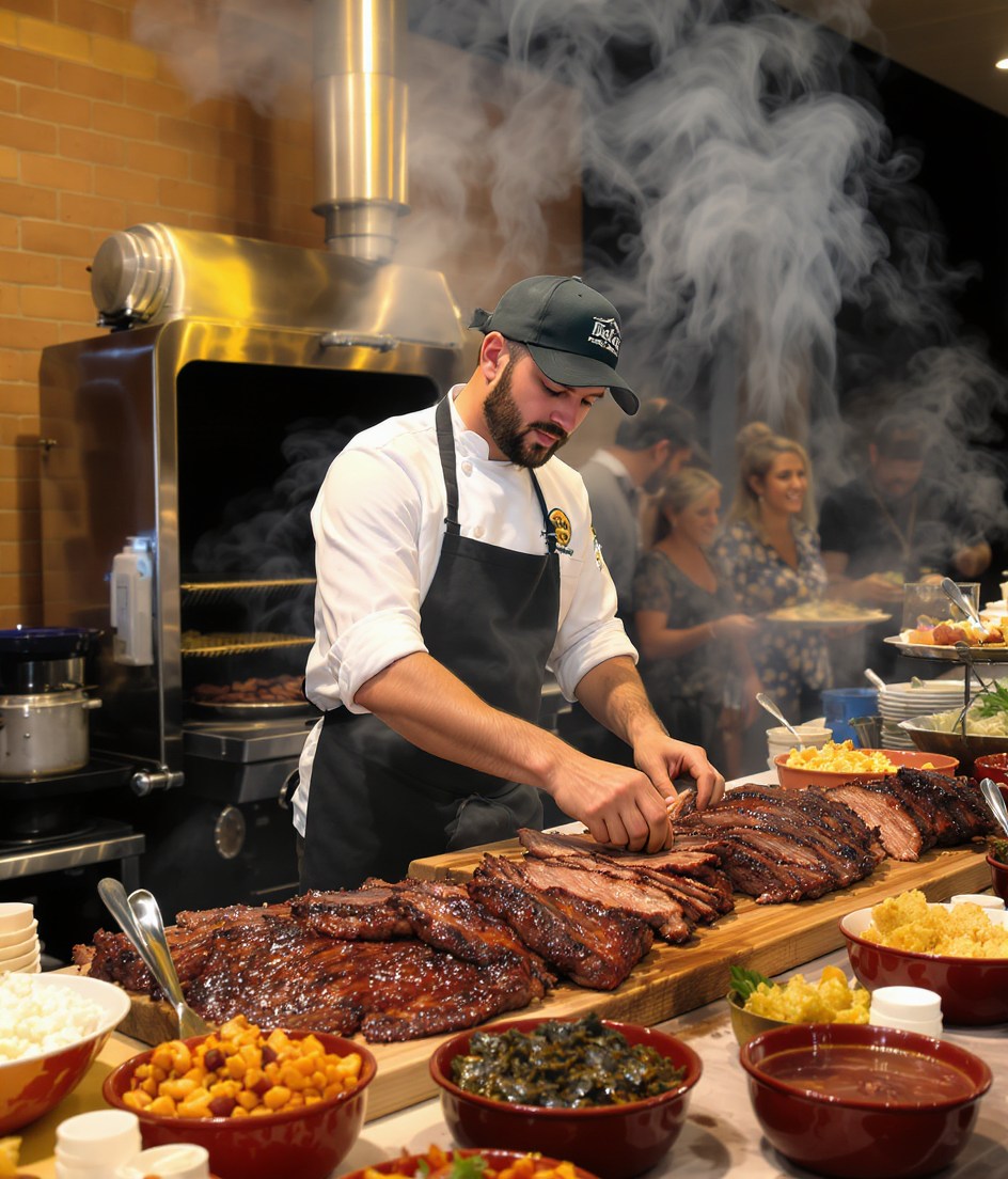 Serving up Southern BBQ with soul, so every event feels like home! 🍖🔥 Ready for the flavor? DM to book! #CharlotteCatering #SouthernBBQ #EventCatering