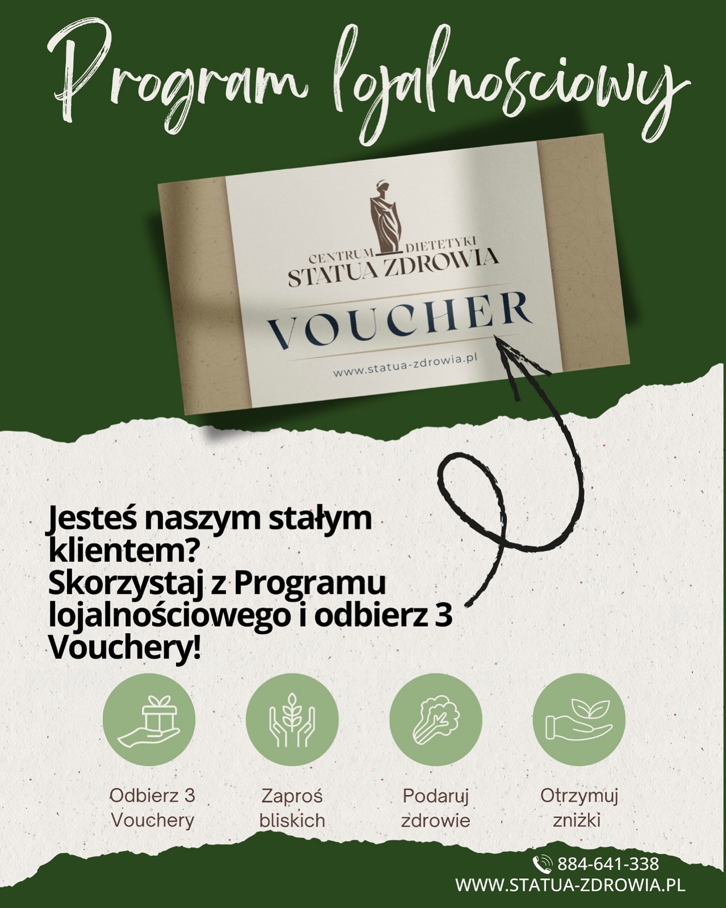 Drodzy Pacjenci 🍀 W gabinecie czekają na Was Vouchery o wartości 100zł dla Waszych bliskich na rozpoczęcie ich dietetycznej przygody ✨ Przy każdej rozpoczętwj współpracy z Waszego Vouchera Wy również otrzymujecie 100zł na rabatowanie wizyt, suplementy i diagnostykę 🫵🏽🫱🏽🫲🏾✨ Zapraszamy do obioru 🎁
#lubin #centrumdietetyki #statuazdrowialubin #dietetyklubin