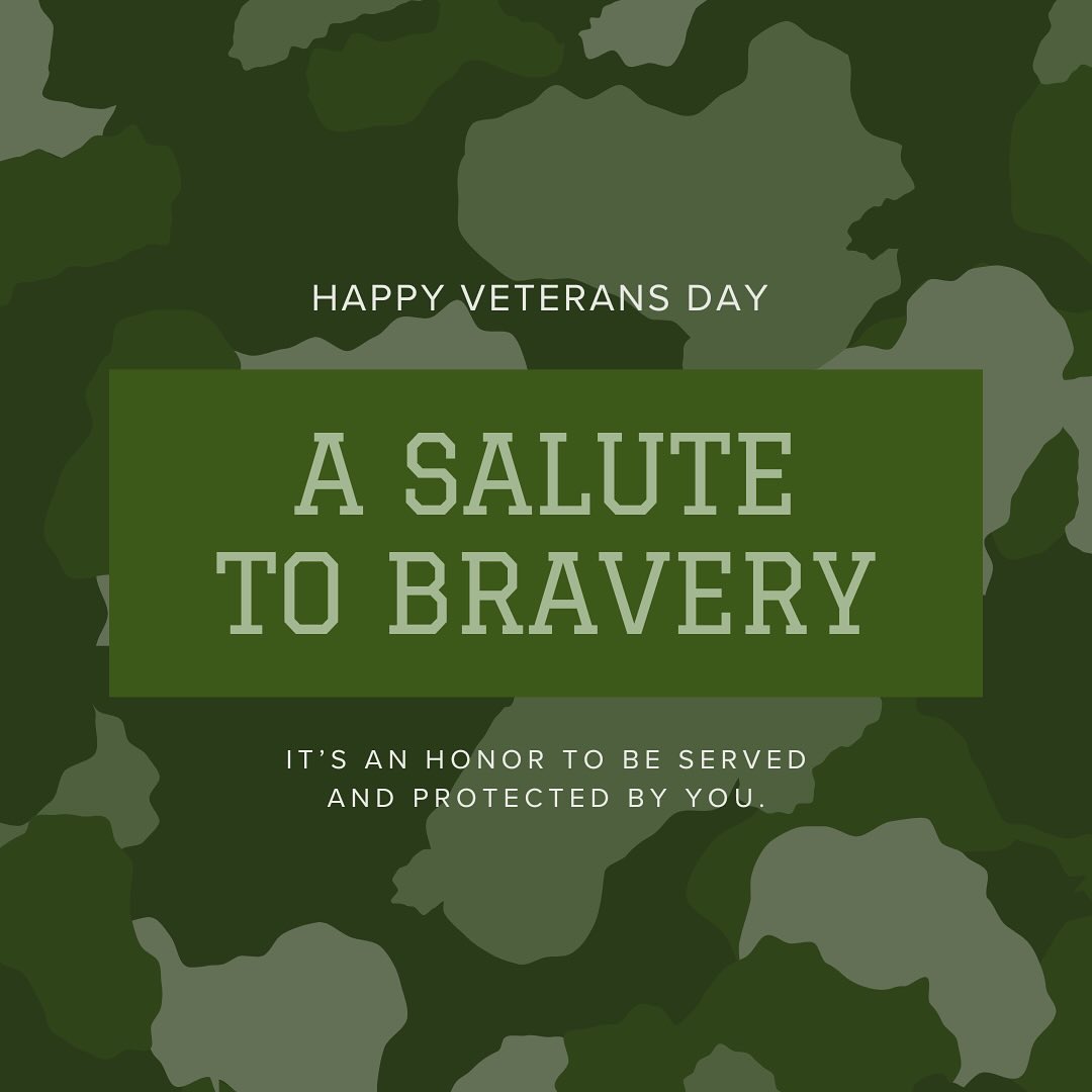 Happy Veterans Day!
We are thankful for every Veteran who served our country and protected us. It’s a honor to be able to serve so many Veterans in our community.
Thank you! 🙏🏻