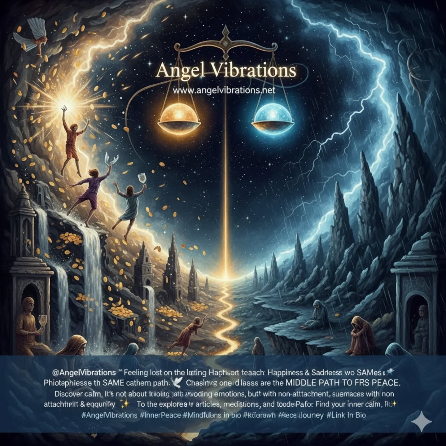 Stop chasing happiness. Start living in Peace. 🧘♀️
For millennia, wisdom traditions—from philosophy to Buddhism—have taught us a powerful truth: Joy and sorrow aren't opposites. They are two sides of the same coin, intrinsically linked.
If you relentlessly grasp at happiness, you are simultaneously setting yourself up for disappointment and sadness when that fleeting moment passes. This constant struggle is the source of our Dukkha (dissatisfaction).
🔑 The Secret is The Middle Path:
The path to true peace is not found in the highs or the lows, but in cultivating Equanimity—the balanced awareness that observes all emotions without clinging or resistance.
This is the freedom from the emotional rollercoaster. It's not about being numb; it's about being fully present and accepting the transient nature of every feeling.
👉 Ready to shift your mindset and find your center?
We dive deep into these ancient teachings, energy balancing, and practical mindfulness techniques to help you walk the Middle Path.
Tap the link in our bio 🔗 to read our latest blog post on "The Dance of Duality: Why Chasing Happiness Leads to Sadness" and discover how to access lasting peace with Angel Vibrations.
#angelvibrations #MiddlePath #Buddhism #Mindfulness #Equanimity #SpiritualGrowth #HigherVibrations #SpiritualJourney #PeaceWithin #Consciousness #ZenLife #ChasingHappiness #InnerPeace #Philosophical #NonAttachment