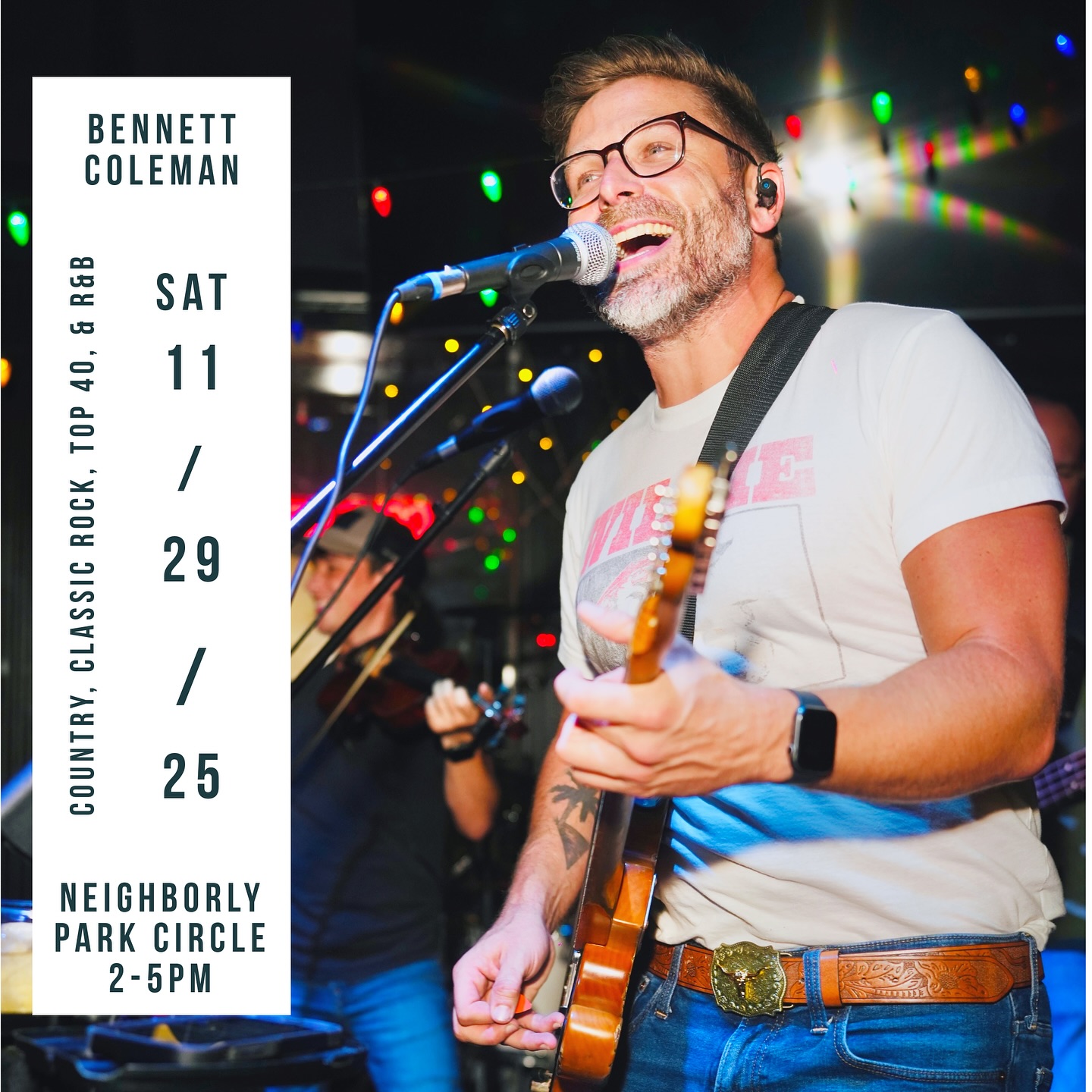 Join us Saturday, November 29 from 2-5pm at @neighborlypc Park Circle for their holiday block party! Our full band plus local vendors, food trucks, and holiday spirits, see you there!