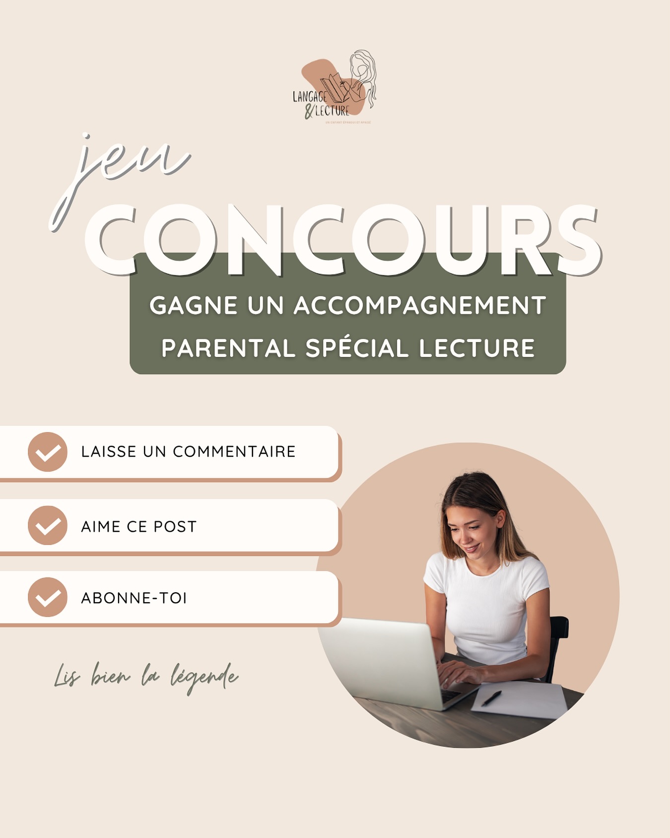En tant que parent et spécialiste en didactique des langues et sciences du langage, j’entends souvent la même question :
« Mon enfant n’aime pas lire… comment puis-je l’aider ? »
Et c’est vrai : l’apprentissage de la lecture repose à la fois sur une méthode solide et sur une approche qui donne du sens, de la confiance et du plaisir à l’enfant. 🌱
C’est pour accompagner les parents dans cette démarche que j’ai créé un accompagnement parental spécial lecture :
👉 Une séance de 30 minutes en visio, pour explorer ensemble :
• Les questions que vous vous posez sur l’apprentissage de la lecture
• Des pistes concrètes et des outils adaptés à votre enfant
• Des idées simples pour nourrir le plaisir de lire au quotidien
🎁 Et parce que nous venons d’atteindre 1500 abonnés, j’ai envie de vous remercier pour votre confiance, vos partages et vos messages !
Pour célébrer cette belle étape, je vous offre la possibilité de gagner cet accompagnement personnalisé. 💛
💥 Pour participer :
1️⃣ Like ce post ❤️
2️⃣ Abonne-toi à mon compte si ce n’est pas le cas
3️⃣ Commente avec un 📚 et dis-moi quelle est la plus grande difficulté de ton enfant en lecture.
4️⃣ Partage en story pour doubler tes chances
🗓️ Tirage au sort le jeudi 20 novembre 2025
💻 Séance en visio, ouverte à tous les parents qui souhaitent comprendre, accompagner et encourager leur enfant dans la découverte de la lecture.
💬 J’ai hâte de lire vos partages, vos questions et vos expériences — chaque parcours est unique, et c’est toujours un plaisir d’échanger avec vous. 🌟
#ConcoursParents #LectureEnfant #ApprentissageLecture #DidactiqueDesLangues #AccompagnementParental #EducationPositive #ParentBienveillant #ApprendreALire #LecturePlaisir #DeveloppementEnfant #SoutienParental #ConcoursInstagram #ParentsEtEnfants