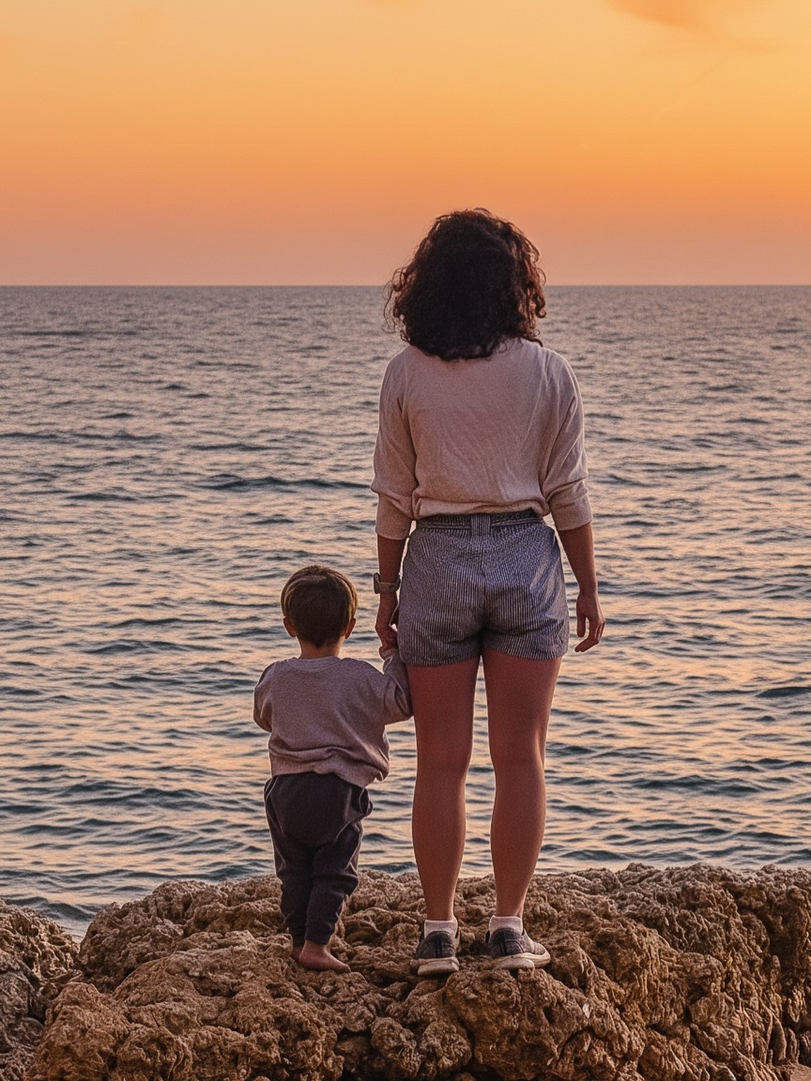 P e r f e c t 🫶 Sonnenuntergänge sind toll, Sonnenuntergänge am Meer sind großartig, aber Sonnenuntergänge mit dir am Meer sind einfach perfekt.
.
.
.
.
.
#minime #loveyoutothemoonandback #meineinundalles #reisenmitkind #sunsetlover #demwinterentfliehen #visitportugal #visitalgarve #praiadacoelha