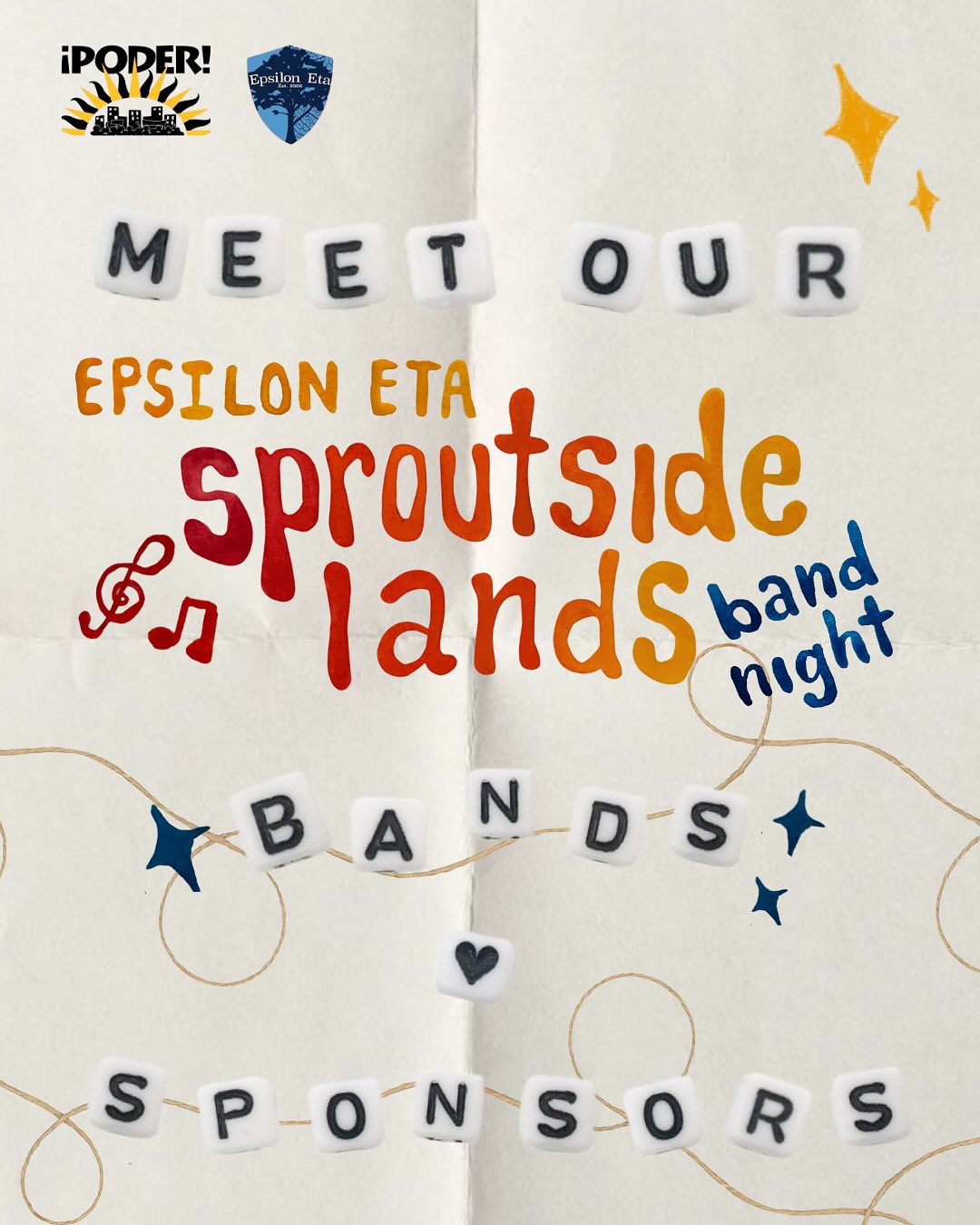 MEET OUR BANDS AND SPONSORS! 🎸🎶
Come enjoy a night a night filled with vibrant music and delicious food/drinks this Friday, 11/14 from 7-10:30 @ 2205 Blake St. 💃🎉 Sproutsidelands would not be possible without our awesome bands and sponsors, check out their handles and show them some love! See you all soon 🥂