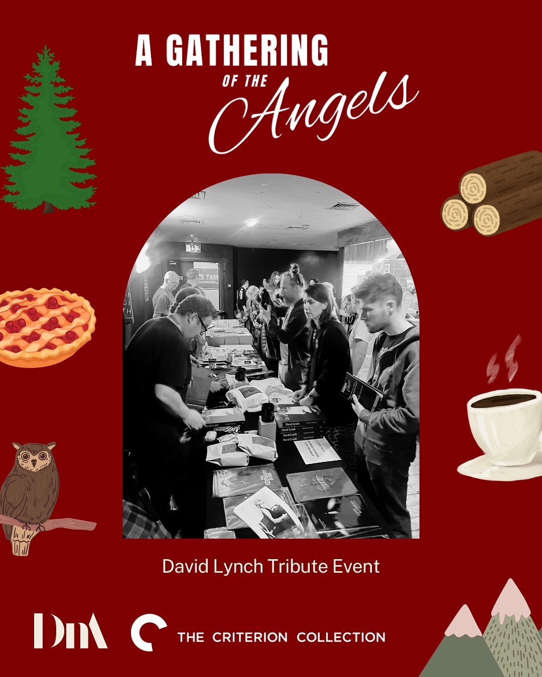 Recently we had the pleasure of representing The Criterion Collection at A Gathering of the Angels (@agatheringoftheangels), a tribute and celebration to the late, great visionary director David Lynch.
We had a fab time working on our merchandise stall, where cinephiles could get their hands on a range of Criterion releases from over the years; including the brand new 4K restoration of Twin Peaks: Fire Walk With Me, which was available at the event exclusively ahead of the release date.
And of course we couldn’t have gone the whole weekend without enjoying some cherry pie! 🍒🥧
The Criterion Collection’s 4K restoration of Twin Peaks: Fire Walk With Me is available to buy on 4K UHD and Blu-ray™ now.