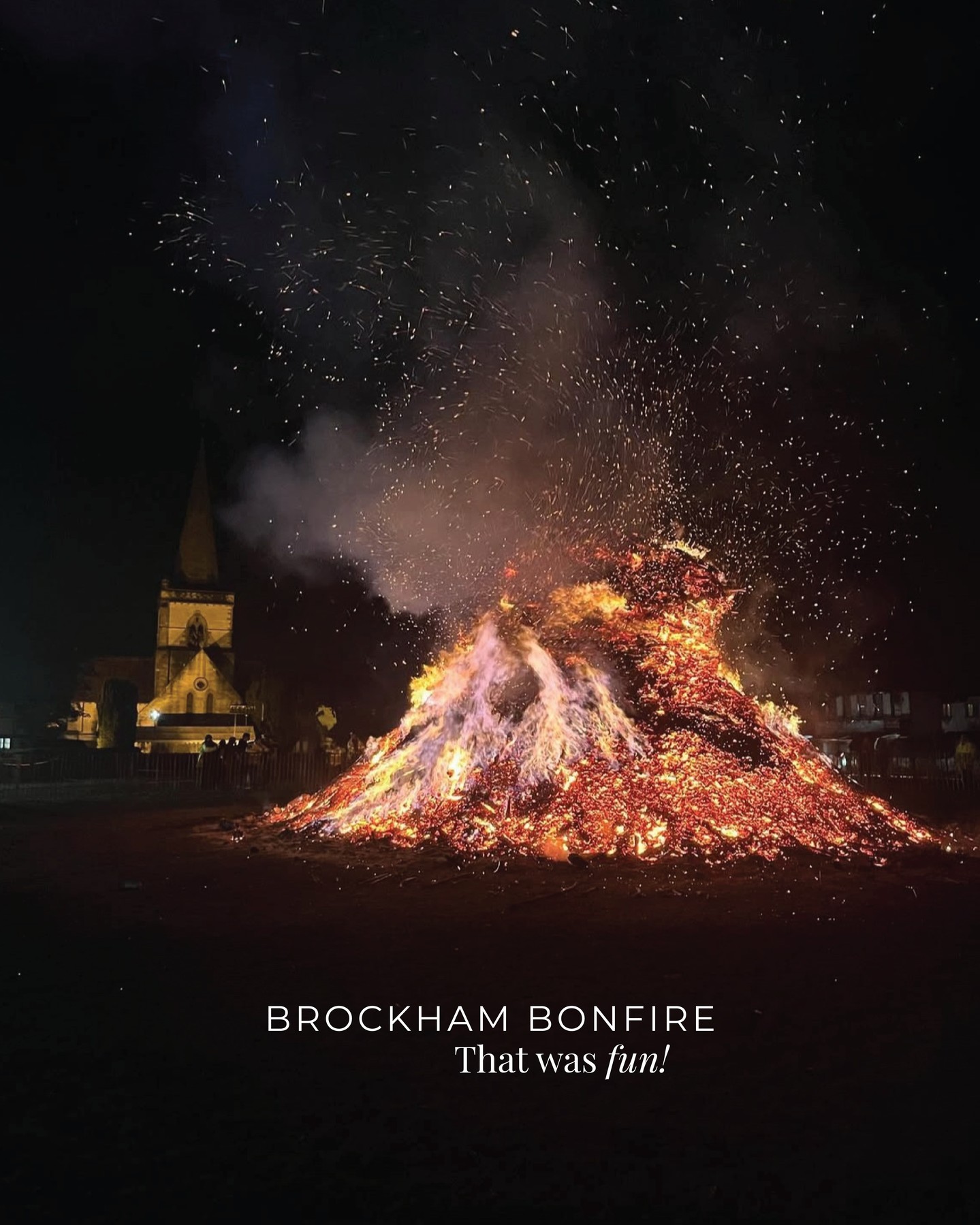That was fun! Thank you to everyone who came to Brockham Bonfire night 🔥
We had such a great evening hosting you all for our exclusive three course meal at The Inn on the Green in Brockham. Make sure you set your reminders to book tables for next years Bonfire night - it really is a night you don't want to miss 🎆
#grumpymole #thegrumpymole #bonfirenight #brockham #brockhamevents #fireworks #celebration #thatwasfun