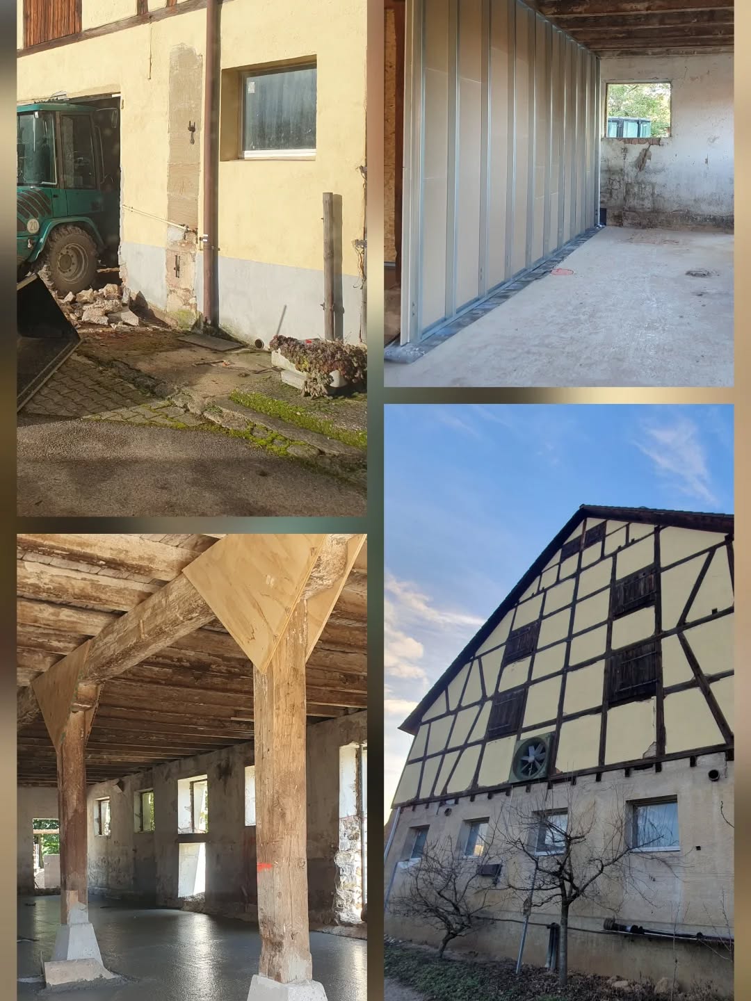 Wir bauen um!
Unser Stall steht nun seit einigen Jahren leer und beherbergt keine Tiere mehr. Die letzten Schweine sind 2017 ausgezogen. Nach vielen Planungen ist es endlich soweit und wir sind seit Februar 2025 am Umbauen.
Der alte Stall wird zu einem gemütlichen Raum ausgebaut und im Frühjahr 2026 werden wir unseren Traum eröffnen „Hofcafé und Eventlocation“. Das Hofcafé wird an ausgewählten Sonntagen geöffnet sein. Wir selbst werden regelmäßig Veranstaltungen anbieten, wie zum Beispiel Destillatproben. Außerdem werden wir die Räumlichkeiten für weitere Events vermieten.
Ihr plant eine Geburtstagsfeier, eine Taufe, Hauptversammlung, Tagung oder Hochzeit…für diese und viele weitere Events kann unsere Eventlocation mit Charme genau der richtige Ort sein.
Weitere Fragen oder Anfragen dazu können gerne an info@obstbrennerei-seitz.de gesendet werden.
Wir freuen uns schon riesig darauf, euch ganz bald unser Hofcafé und Eventlocation vorstellen zu können.