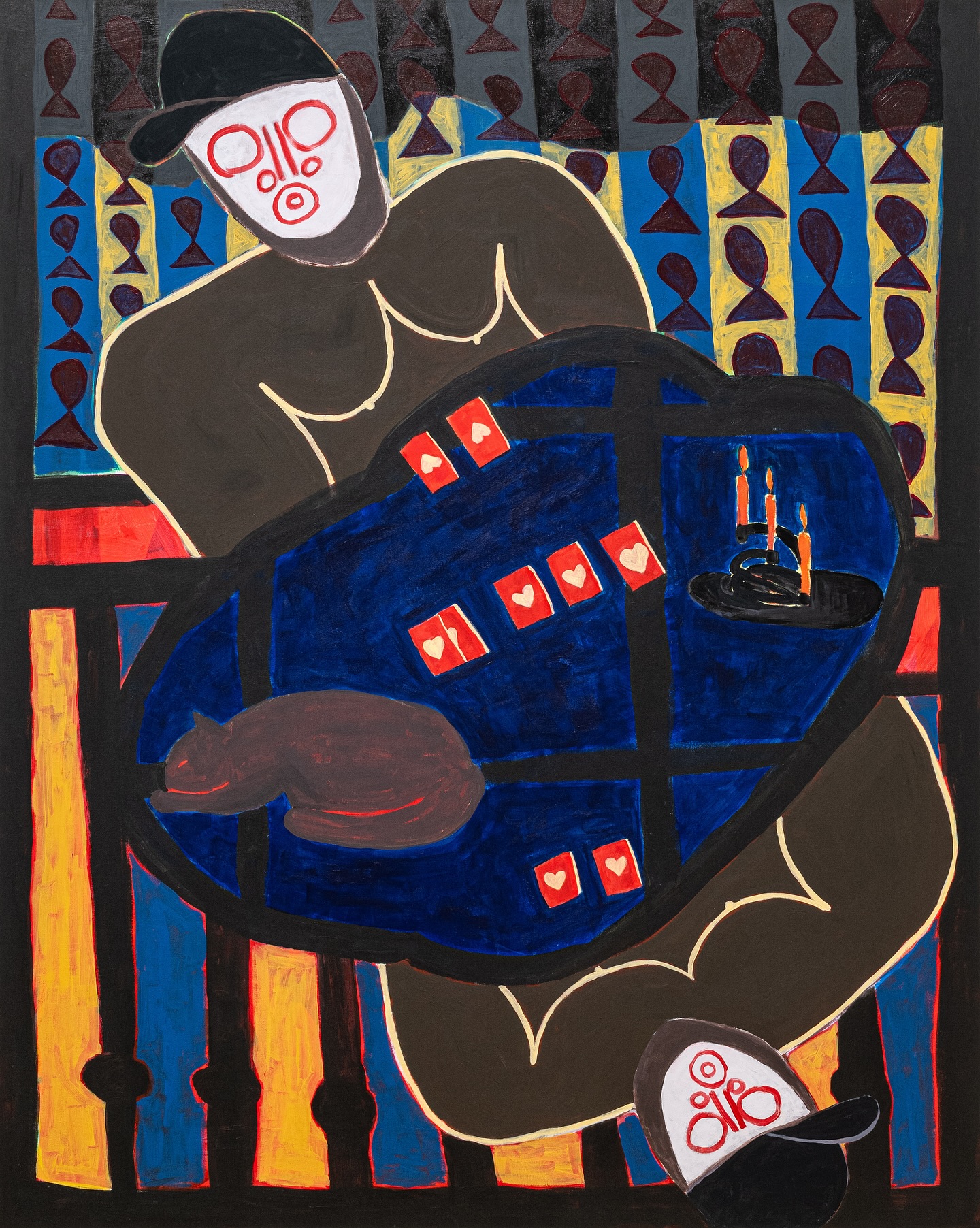 We’re currently preparing for two astounding new solo exhibitions by Frank Buffalo Hyde and Taj Matumbi opening Saturday December 6th from 6-9PM.
Frank Buffalo Hyde’s Unapologetically Indigenous challenges conventional notions of representation and identity through a vibrant fusion of mixed media sculpture and painting. Hyde masterfully navigates the complexities of contemporary Native American identity, employing a unique artistic language that is both critically incisive and imbued with humor and pop culture references.
In Ante Up, Taj Matumbi blends the Western art canon with African American history, particularly the post–Civil War Reconstruction era. His paintings reclaim this historical narrative, highlighting enduring cultural signifiers and examining their influence on “the West’s” collective consciousness. Matumbi critiques the “myth of America” and the moral ideals often linked to Western identity, reshaping them into a unique, personalized mythology.
Images “The Equatorial” by Taj Matumbi @matumbi_studio and “WE CARRY THE WISDOM OF THE STARS” by Frank Buffalo Hyde @frankbuffalohyde