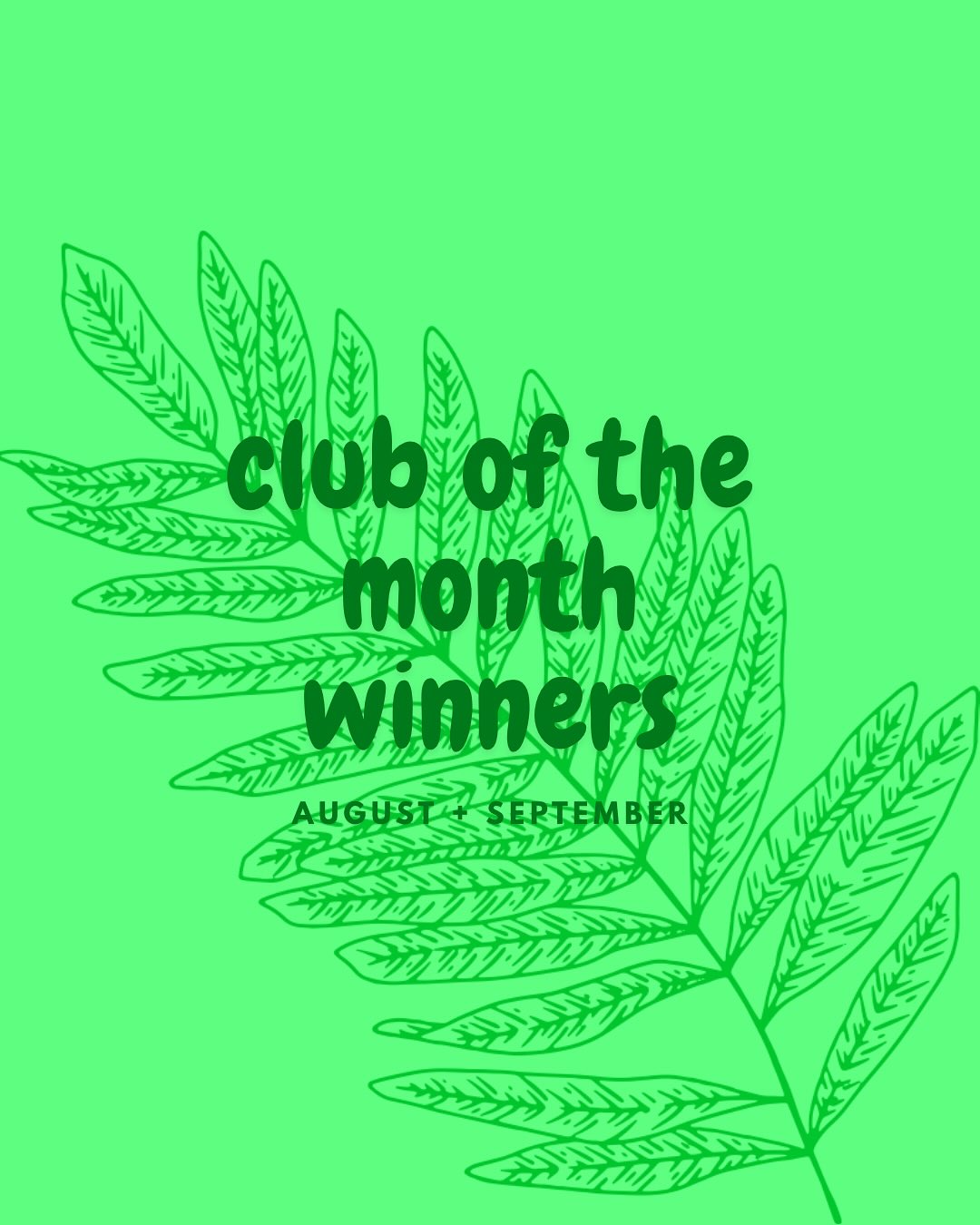 august & september club of the month results are out!!!!
congrats to the august winner wheeler and the september winner dsa!! and congrats to the august runners up walton and marist and september runners up midtown and walton!
don’t forget that club of the month for october is due on the 15th so be sure to submit 🙌🙌