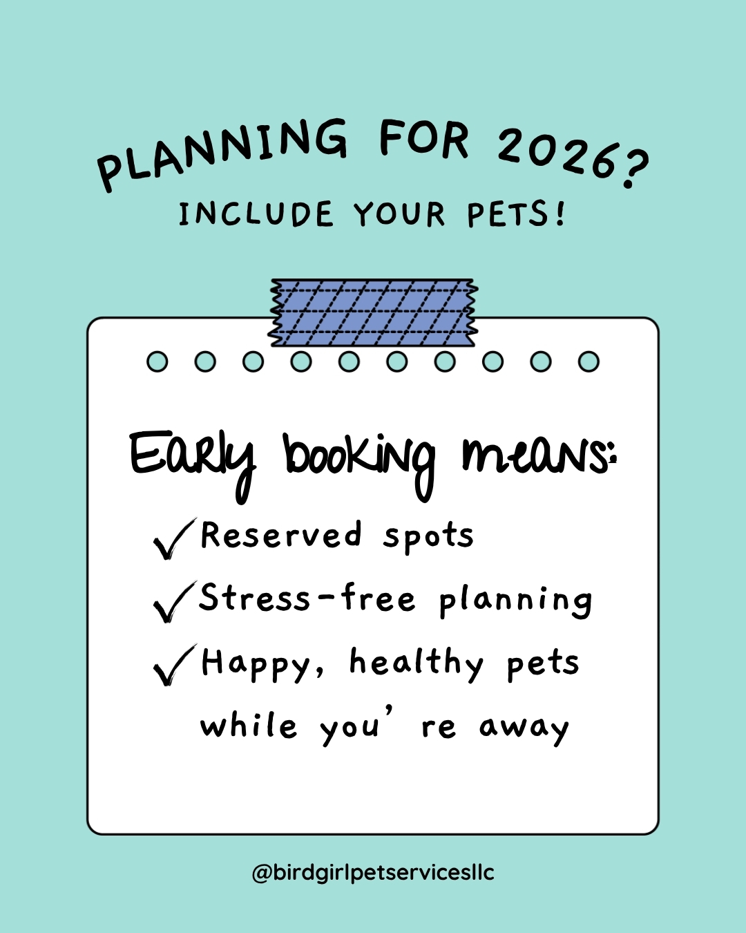 🎉 Already planning 2026 adventures? Don’t forget to plan for your pets, too!
Early bird bookings mean:
✅ Guaranteed spots for peak travel
✅ Stress-free planning
✅ Happy, healthy pets while you’re away
📆 Booking is officially open for early 2026 — grab your preferred dates now!