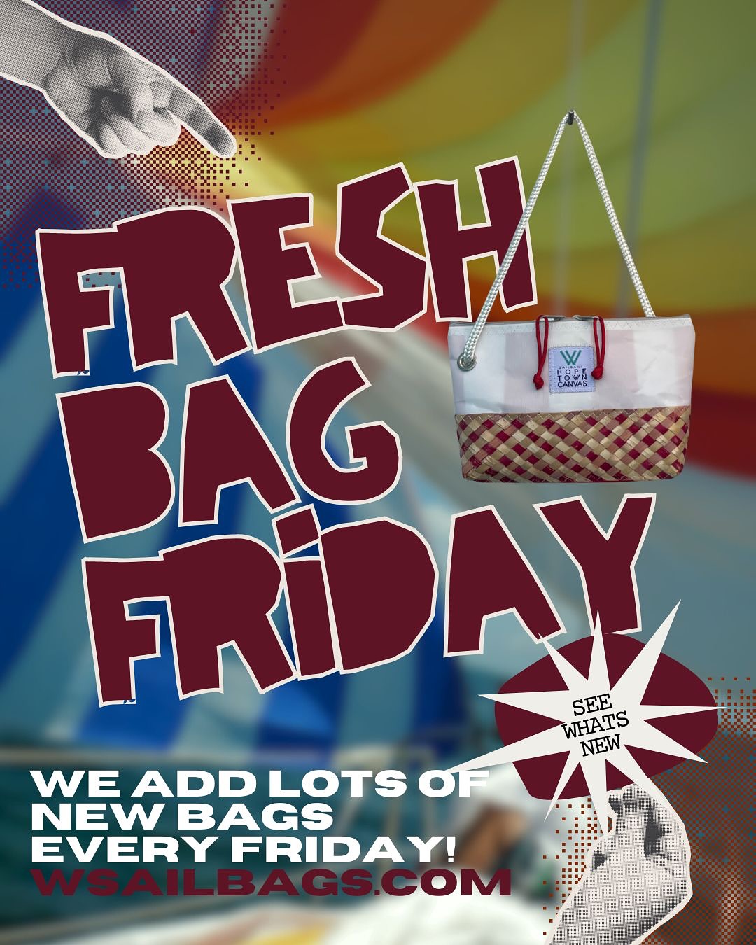 FRESH BAG FRIDAY! ❤️🔥
You know what day it is… we’ve got so many unique pieces for you to browse today on wsailbags.com (or click the link in bio!!)