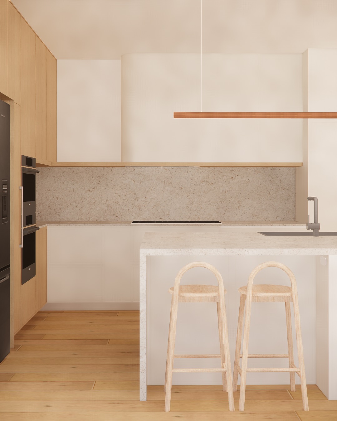 I’ll never get over how closely the final space matches my 3D renders.
The kitchen at Copacabana Residence needed texture, lightness, warmth and increased functionality. A stone’s throw from the beach and ready for family gatherings, this kitchen is now beautifully equipped to deliver.
1. 3D render
2 + 3. On site for final touches before handover
4. The before
#coastalkitchen #centralcoastnsw #kitchenrenovations #kitchenreno #centralcoastbuilder #beforeandafterhomeedition