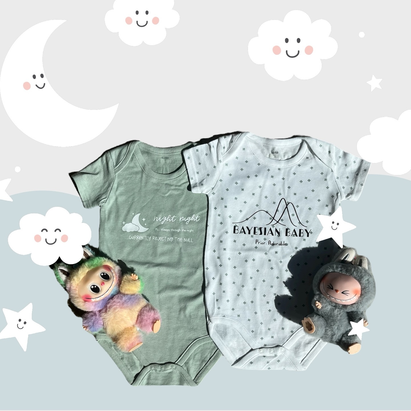 Newborn stats:
Weight: cute
Length: very cute
Significance: p < 0.001 💥
These two personalized bodysuits were made for a baby born into a world of love — and statistics! 🤓
Because when your parents speak data fluently, your wardrobe starts with custom designs like:
📈 “95% confidence I’m adorable”
📉 “Currently rejecting the null (sleep)”
Soft, stretchy, and stitched with love (and a few nerdy laughs).
DM to personalize yours — we love a niche request.
#StatisticallyCute #BabyScienceStyle #PersonalisedWithLove #MiniNerdsWelcome #SlowMadeForSmartBabies #HandmadeBabywear #ConfidenceIntervalsAndCuddles