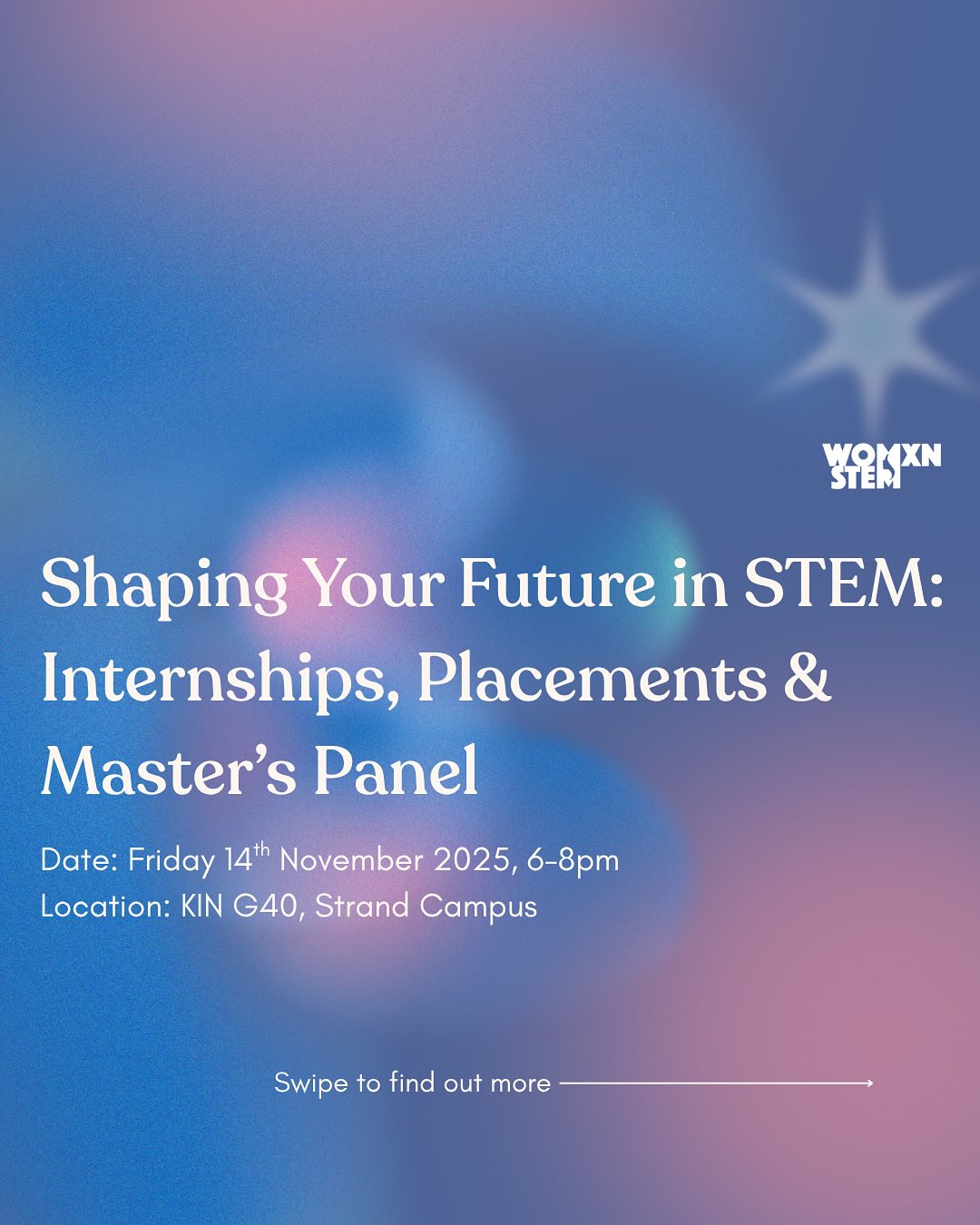 Curious about internships, placement years or masterās degree and how they shape career paths?
Join us to hear from our amazing panelists, including a PhD student and undergraduates whoāve interned at places like Visa, the Bank of England, and more!
āØPerfect for 1st, 2nd and 3rd year students in Maths, Biosciences, or Psychology who want to explore career options, gain insights, and get inspired!
šļøFriday 14th November 2025 | 6-8pm
šKIN G40, Strand Campus
šSign up via the QR code or link in bio!