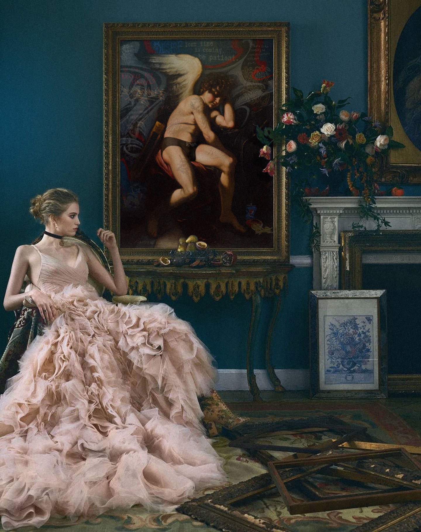 FACITE CA SE MORE by Marco Battaglini
A reminder that mortality belongs only to the body (the soul is eternal, divine, untouchable).
An angel marked by contemporary chaos, suspended between sacred past and pop present.
Because all of Battaglini’s art speaks not of endings, but of transcendence — we are eternal gods learning how to remember.
So tell me: do you live as a mortal body, or as an immortal soul?
#MarcoBattaglini #ArtPopClassic #eternalsouls