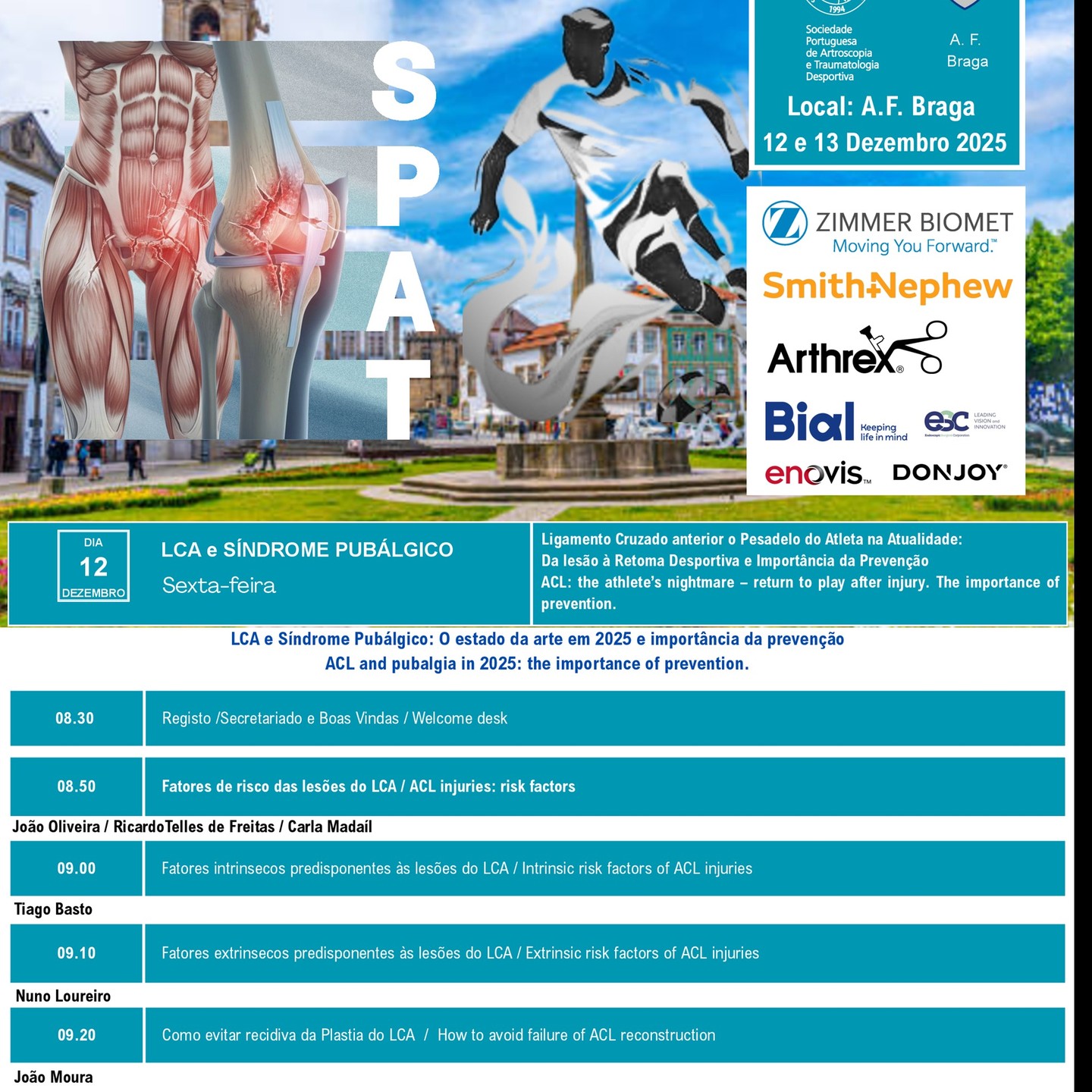 Programa das jornadas SPAT 2025