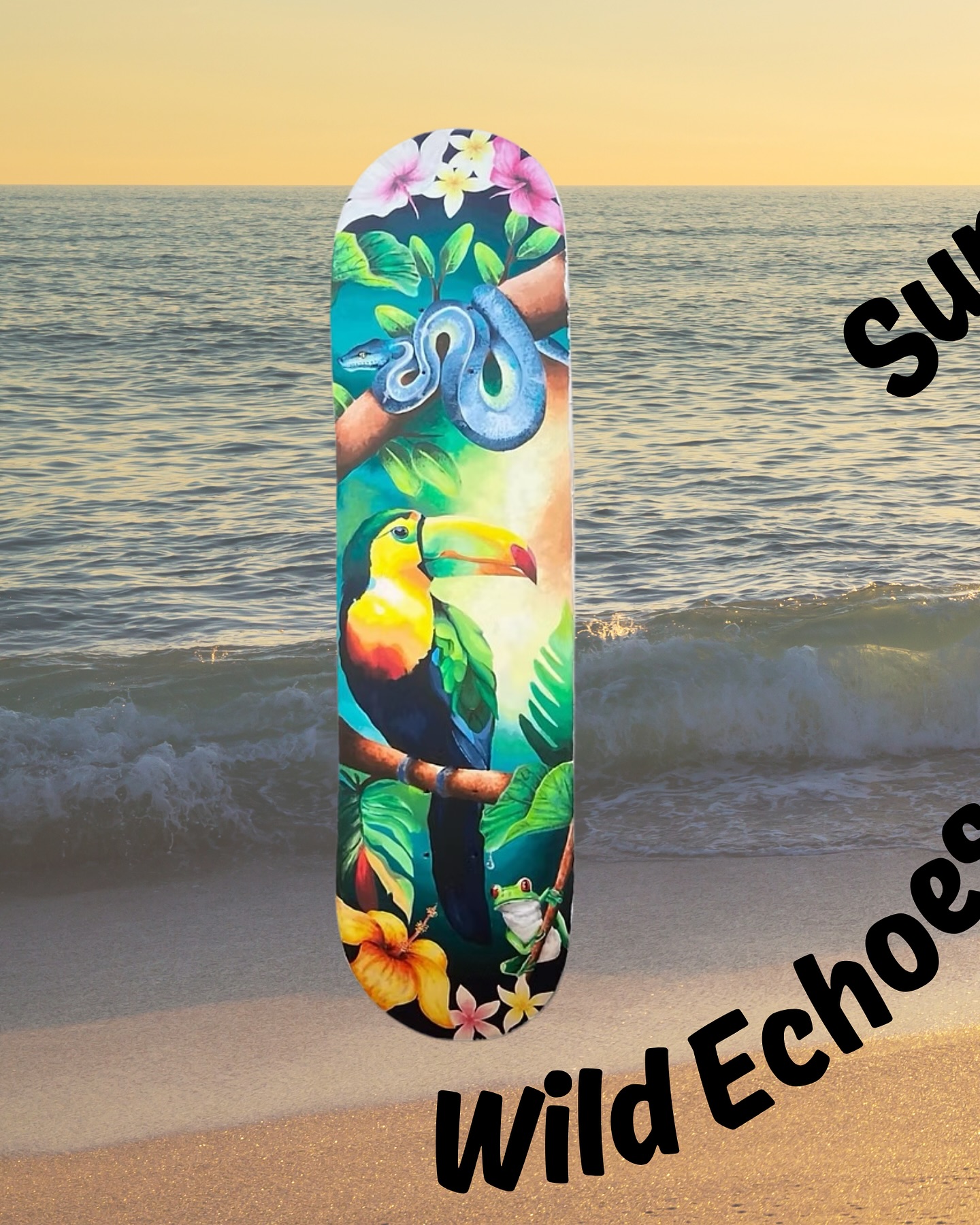 Custom hand-painted skateboard decks created by local artist Aiden Wendt 🎨 🛹
This collection of tropical-inspired designs will brighten up your autumn days, whether displayed as colourful wall décor or ridden by those with an adventurous, free-spirited lifestyle.
On display in our gallery and available on our website.
#artrichmond #ascotart #artsociety #wokingham