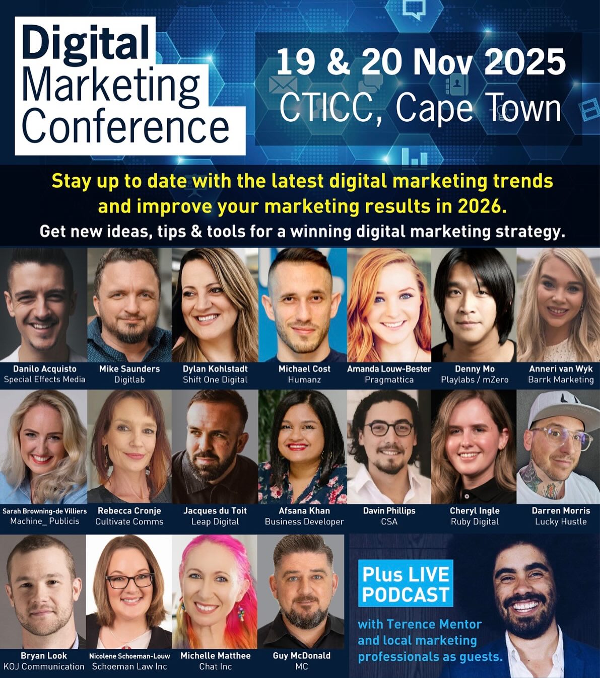 Heading to the Digital Marketing Conference next week to level up strategy, learn from sharp minds, and bring back fresh thinking for the brands we’re building. 🧱
If you’re attending, let’s connect — always happy to talk measurement, creative, and growth.
#DMC2025 #DigitalMarketing #BrandStrategy #CapeTown