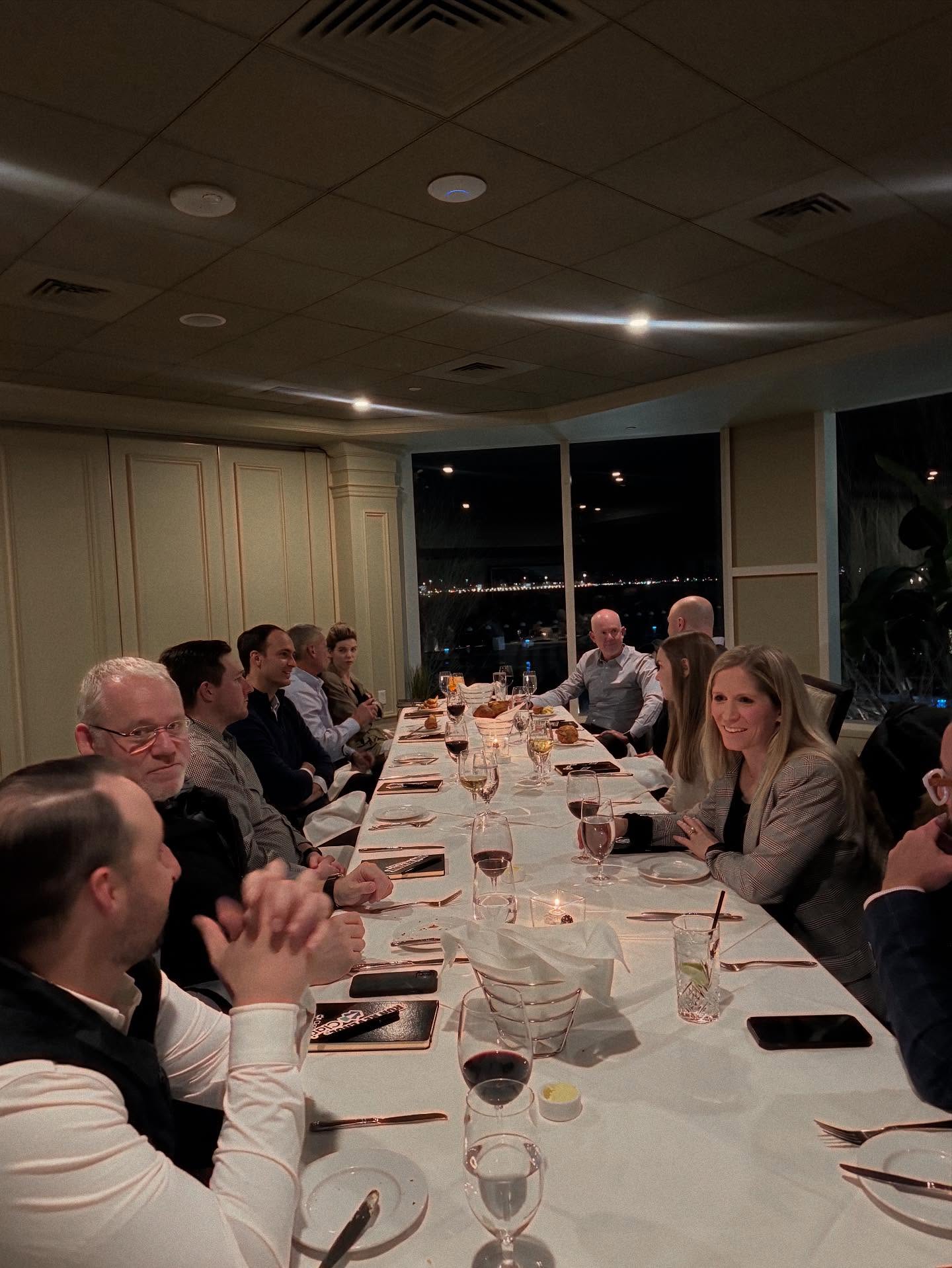 A wonderful evening of Dinner & Discussion for our Executives & host Clari.