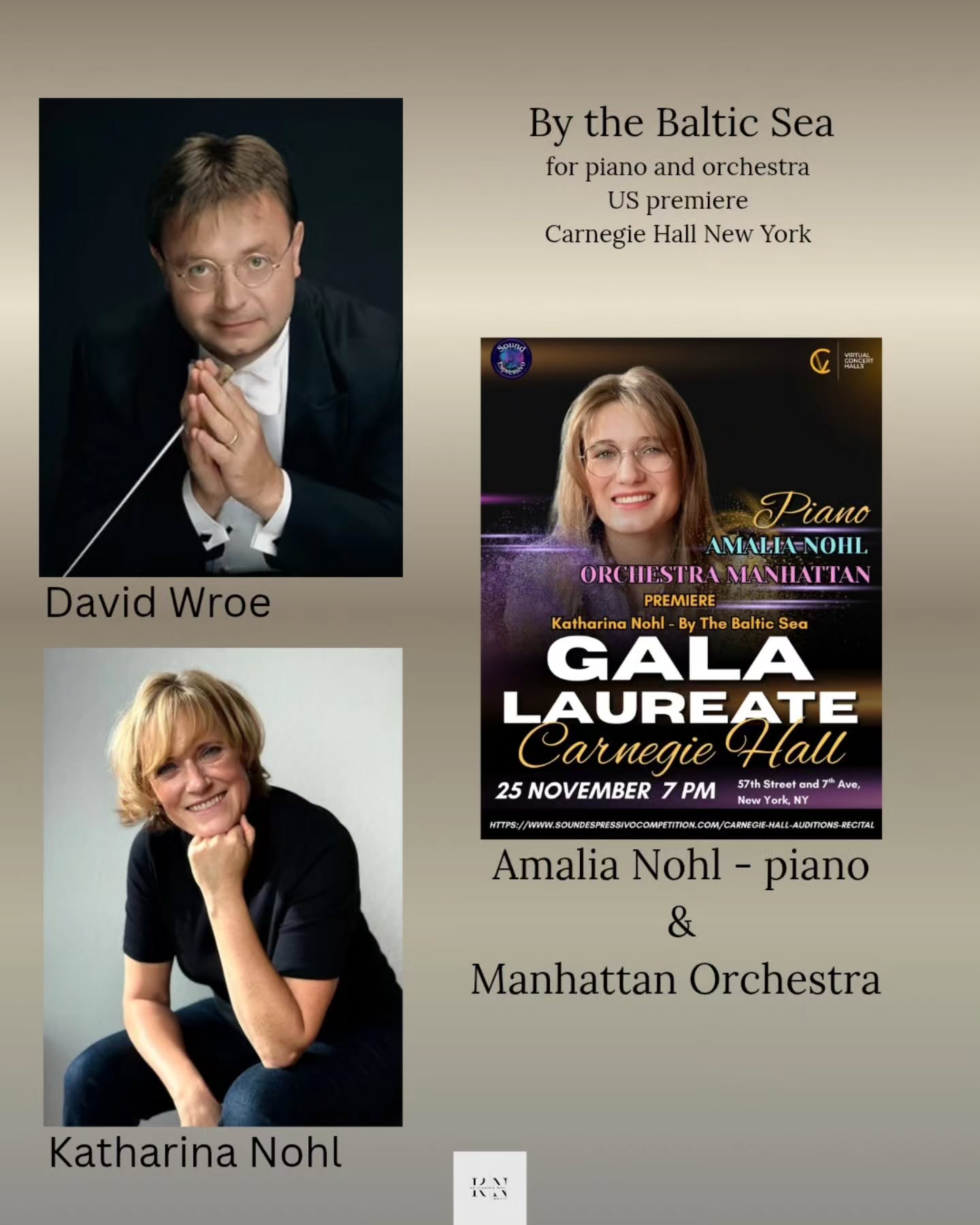 We, that is my daughter and myself - what an adventure lays ahead of us! We are getting ready!
We are ready - ready for New York sharing our music!
Months of intens practice have passed and slowly we are packing our belongings.
David Wroe is a wonderful conductor and his calming waves have reached us and we are so excited performing with him soon in New York!
Countdown is on!
November 25 - if you are around in New York City come around for our concert at the Carnegie Hall.
Love to see you there!❤️🎶