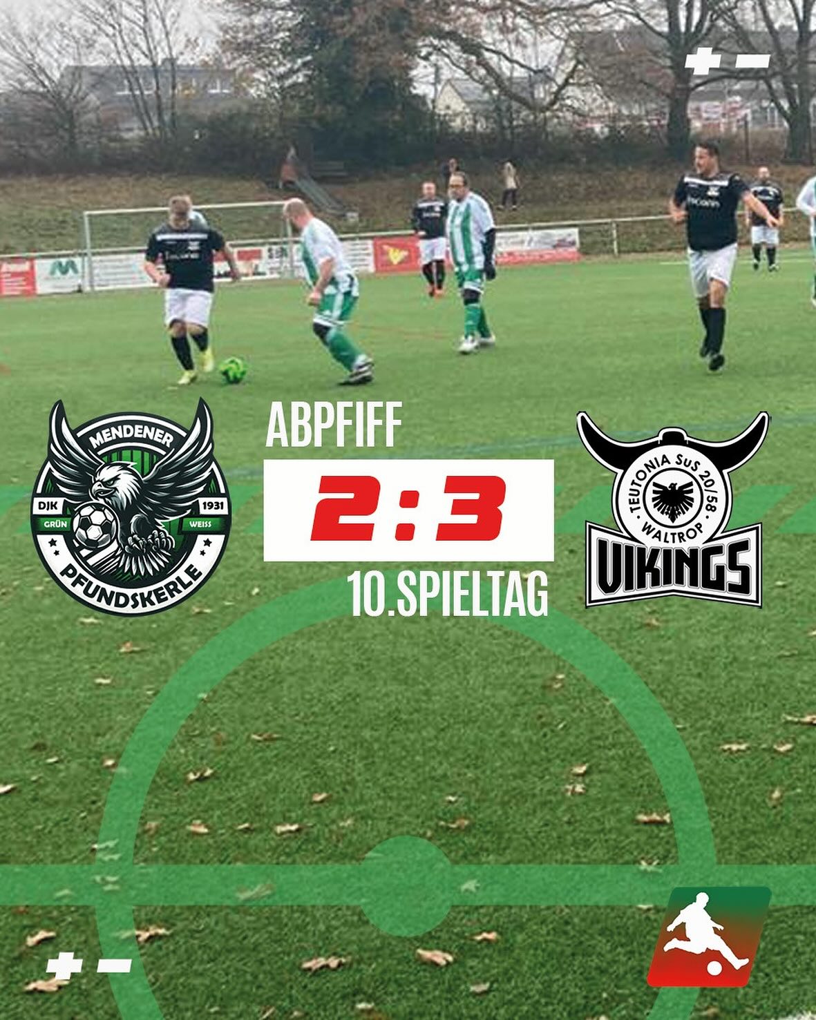 Abpfiff in Menden!
•
Am vergangenen Sonntag waren die @vikingswaltrop zu Gast bei den @gwmendenpfundskerle . Ein spannendes Spiel mit anfänglichen Vorteilen für die Gäste. Nach der Halbzeit kamen die Hausherren allerdings wieder ran, konnten den Auswärtserfolg der Wikinger nicht verhindern.