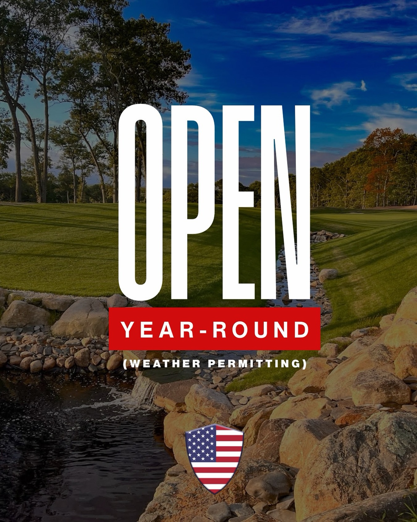 OPEN YEAR-ROUND ⛳️
(Weather Permitting)
No matter the season, The Rock Golf Club is ready for you. From crisp winter fairways to long summer evenings, we keep the course open as long as the weather allows.
Join Today — Limited Memberships Available.
Experience a private club that feels like home and play the course you love all year long.
See you on the course. 🇺🇸⛳️