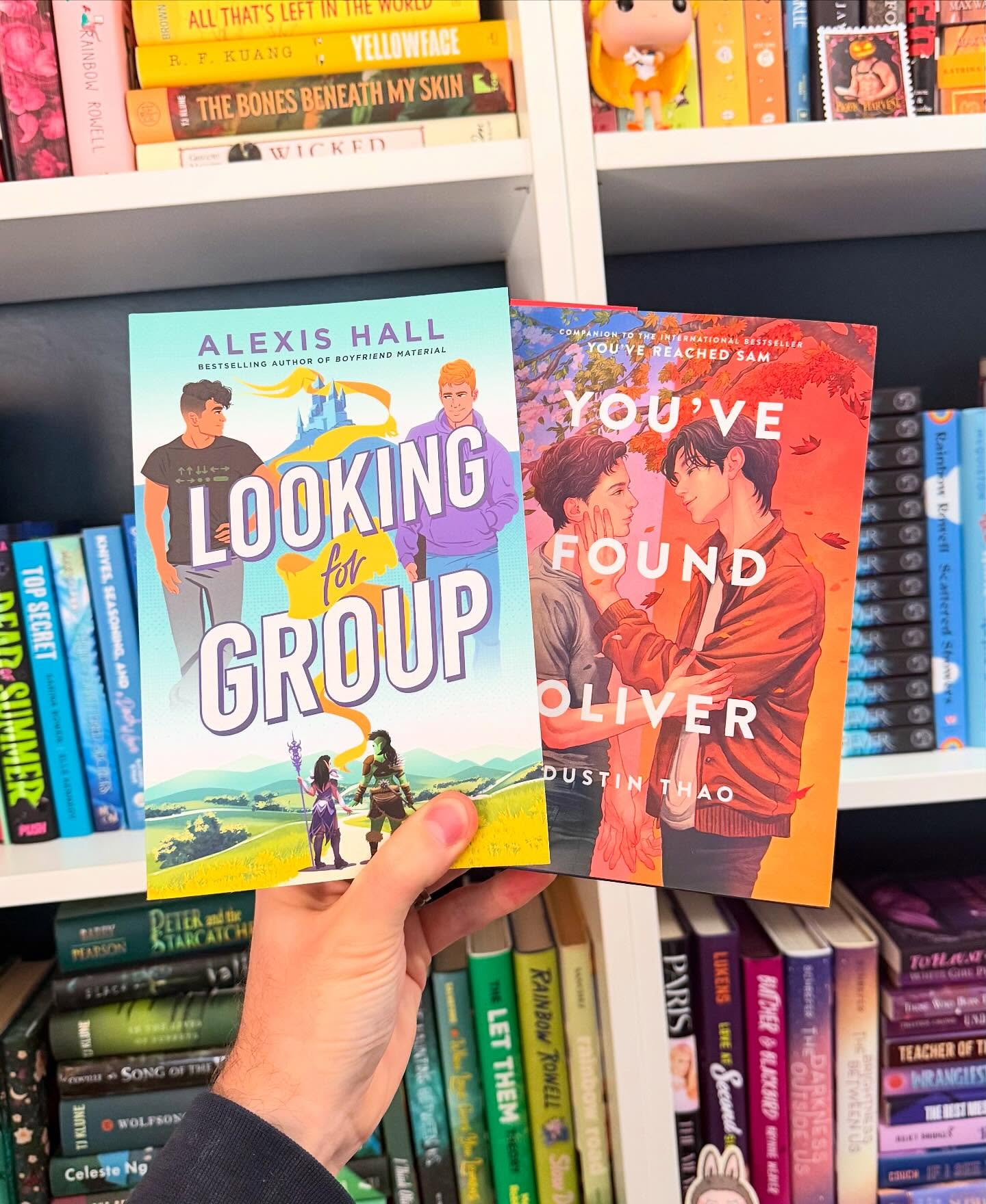 NEW BOOKS FROM @thelittlebubblegumbookshop !!
Went to my city’s new romance bookstore and picked these two beauties up! 😍 While I don’t need more to add to my TBR, I couldn’t pass them up!
📚:
Looking For Group by Alexis Hall
You’ve Found Oliver by @thedustinthao