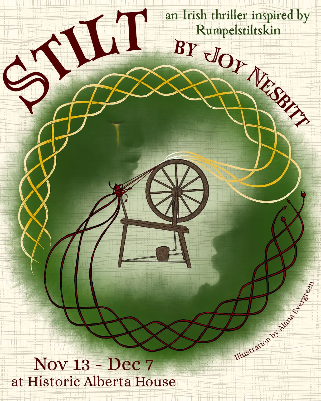 Happy Opening Night to the cast of STILT @corribtheatre in Portland, OR!! Thank you so much to Corrib Theatre for commissioning my play and @dundergrifflin for being such a fantastic director!
Wish I could be there to see y’all spin that straw into gold 🌟
—
Stilt is a thriller that reimagines the Rumpelstiltskin myth as a modern Irish cautionary tale.
TJ is obsessed with uncovering his true birth name, which was lost when he was adopted as a child. His fixation with the Rumpelstiltskin fairytale leads him down a dark path, fueled by political extremism.
At its core, Stilt explores the power of names and how the loss or reclamation of one’s true identity affects selfhood. The play's themes are deeply intertwined with contemporary Irish life, reflecting the tension between the country’s historical and cultural legacies and the modern issues it faces.
Stilt is made possible with generous support from
Patty Gallagher and Stewart Kantor
Jennifer Besen
and
The Oregon Cultural Trust