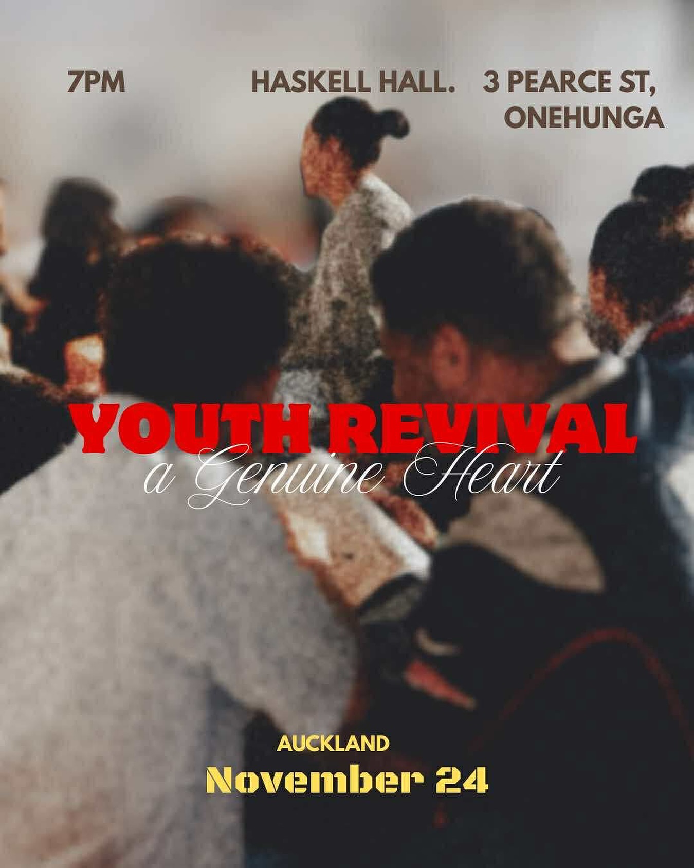 Auckland you didn’t think we forgot about yall👀 YRN is back for November!!! Open to all! This is our last Youth Revival Night of the Year, so bring a friend and come along 😁🥳