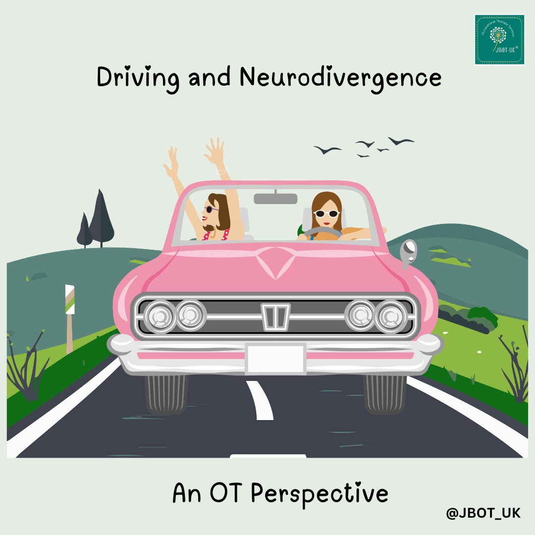 Many neurodivergent individuals excel at driving, such as professional racing driver Bobby Trundley, NASCAR driver Armani Williams, and international karting driver Elliott Shaw.
However, many of us struggle with this task. In fact, I found driving extremely challenging at times. I had an excellent instructor who was able to adapt her teaching style to suit the way I process information, but I still found it really tricky to move on from small mistakes while driving, and I continue to find it challenging to drive at night.
This is not an intelligence issue; it is not a common-sense issue; it is a processing difference. Understanding this allows us to be kinder to ourselves, and over the years, it has made me a much safer driver.
#tips #disabilityawareness #adapteddriving #autism #accessibility #adhd #dyspraxia #dcd #motorskill #sensory #executivefunctioning #OT #taskanalysis #selfcompassion #ArmaniWilliams #BobbyTrunley #ElliotShaw #perfectionism #mentalhealth #neurodivergent #audhd #parking #parallelparking #bluebadge #cars #otsofinstagram #privatepractice
Links are shared as a starting point for your own research and do not reflect the views of JBOT-UK®.
