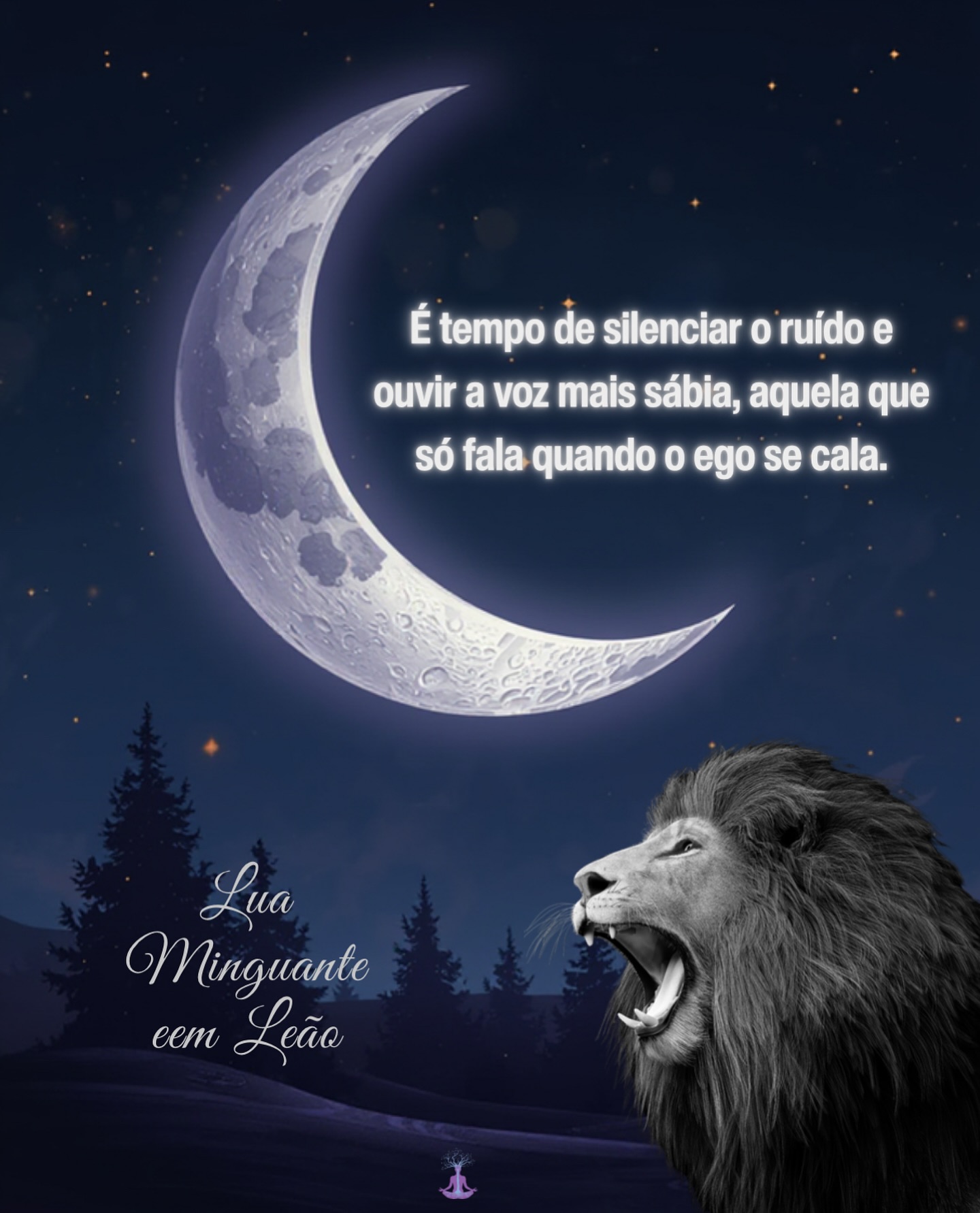 A Lua Minguante em Leão, hoje, 12 de novembro de 2025, chega como um chamado para o recolhimento daquilo que não precisa mais brilhar, um convite silencioso à humildade do coração. Depois das revelações intensas da Lua Cheia em Touro, o ciclo entra em seu momento de esvaziamento, e em Leão essa fase ganha um tom profundo de desapego do ego. É a pausa após o palco, o instante em que o fogo da criação se transforma em brasa interior.
Leão, signo da expressão e da autenticidade, ensina que o verdadeiro brilho não está em ser visto, mas em ser inteiro. Quando a Lua mingua nesse signo, ela nos pede para olhar com ternura para as partes de nós que ainda buscam aprovação, reconhecimento ou controle sobre como somos percebidos. É um tempo de limpar as expectativas alheias e voltar-se à verdade essencial: o valor que vem de dentro.
Sob a luz suave dessa Lua, o céu fala sobre maturidade emocional. O Sol segue em Escorpião, e o diálogo entre fogo e água pede coragem para deixar morrer as imagens antigas de si. É o momento de permitir que o orgulho se transforme em dignidade e que a vaidade dê lugar à consciência. A energia leonina, quando purificada, é generosa, confiante e silenciosamente forte e é isso que essa Lua vem restaurar.
Ela nos ensina a liberar o excesso de esforço, a necessidade de provar, a ansiedade por reconhecimento. A minguante em Leão pede recolhimento com nobreza, introspecção com amor próprio. É uma fase para cuidar da energia vital, para reorientar o foco, para compreender que nem todo ciclo pede expansão: alguns exigem que se volte ao centro e se reconecte com o coração.
Esta Lua nos pede que sejamos fiéis àquilo que somos quando ninguém está olhando. Que o brilho se torne interno, e que a força venha da calma. É tempo de silenciar o ruído e ouvir a voz mais sábia, aquela que só fala quando o ego se cala.