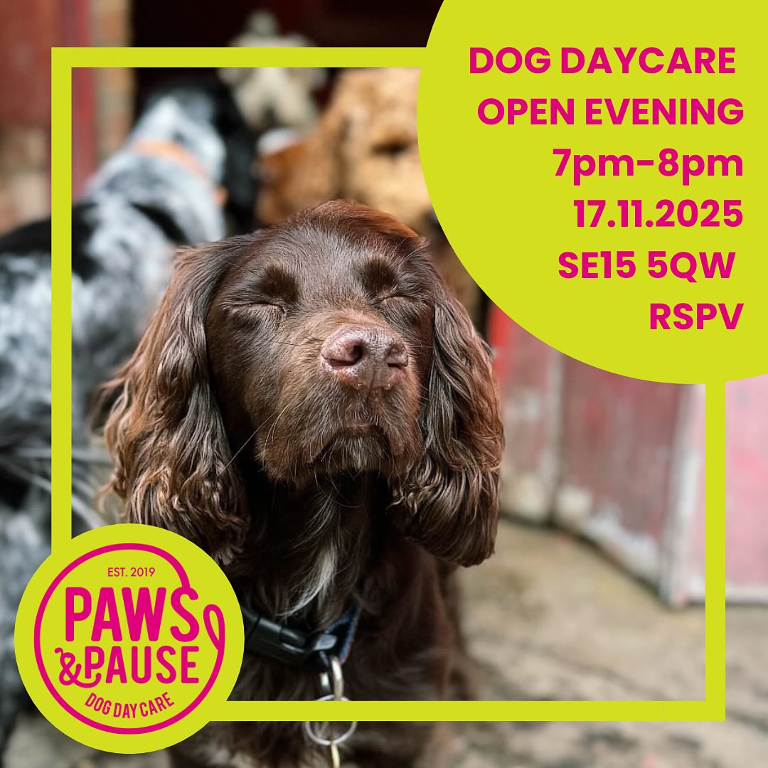 Join us for an open evening! This Monday 17th November.
💖 For first-time Paws & Pause clients: Come meet the team, check out the nursery-style daycare where your pup will have the best day ever, and book a free trial day!
💖 For our current clients: Pop by to see where your dog spends their favourite weekday! Bring or refer a friend and their pup — if they sign up to Paws & Pause, you’ll both receive 10% off your January invoice as a referral thank-you.
RSVP via the link in bio 💖
#pawsandpaws #pawsandpause #dogdaycare #londondogdaycare #socialenterprise #dognursery #londondoggydaycare