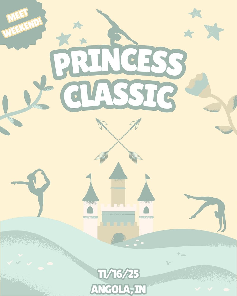 Raise your hand if you’re excited for the FIRST meet weekend of the 2025-2026 competition season!🤩 Good luck to our level 2 and level 3 teams in Angola this weekend as they kick off the season at the Princess Classic tomorrow!👑