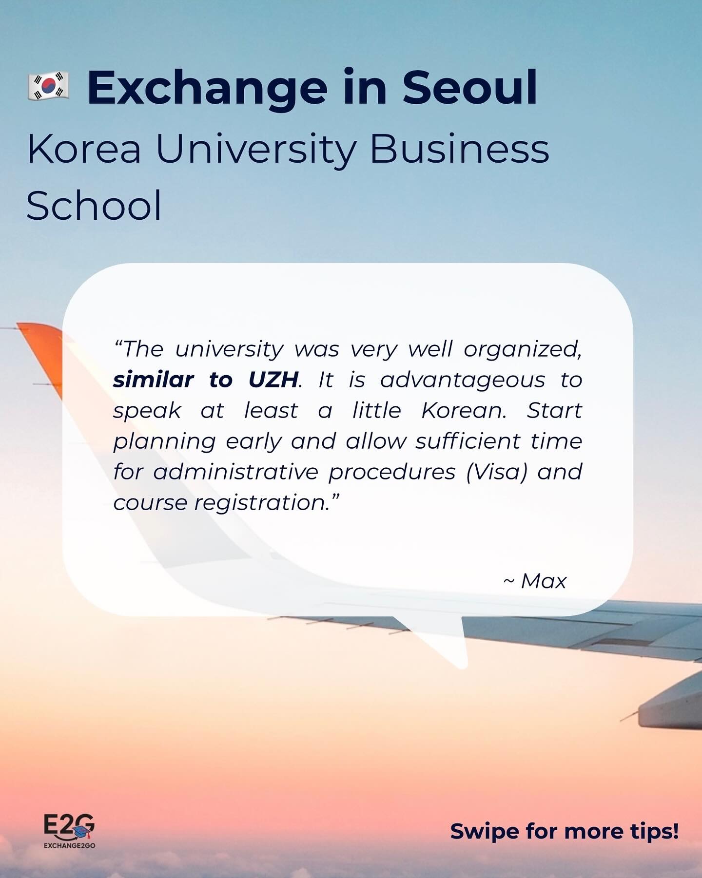 Ever wondered what it would be like to study abroad in Seoul, Korea? 🇰🇷
Max shares honest insights into courses, housing, culture, and what to expect as a student. 📚🏡🌎
👉 Want to read more or ask Max a question? Visit https://www.exchange2go.ch/uni-reports
Would you go on an exchange to Korea?🇰🇷 Comment below! 💬
#exchangesemester #uzh #studyabroad #austauschsemester #exchange2go #seoulkorea🇰🇷